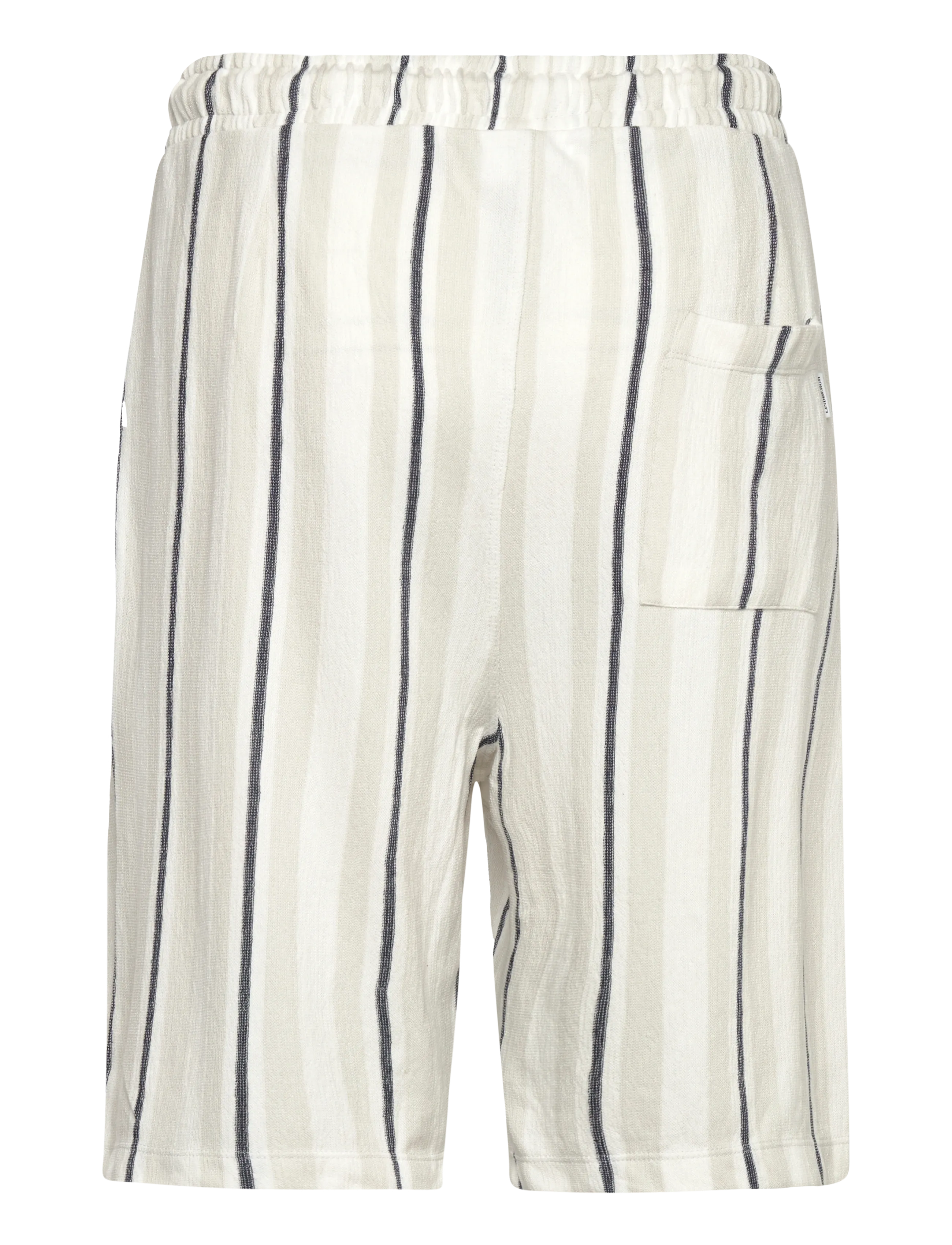 Lindbergh - Striped terry shorts with elastic w - casual shorts - fair grey - 2