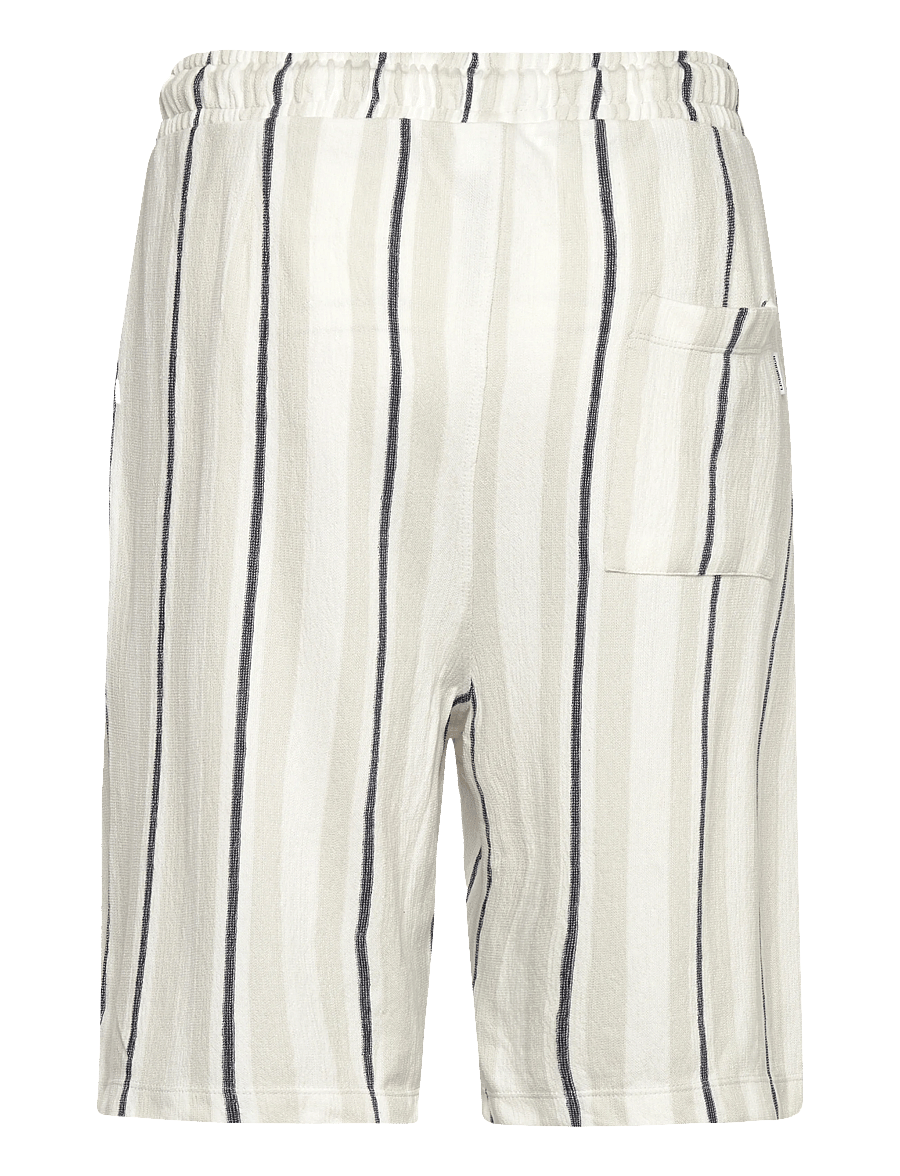 Lindbergh - Striped terry shorts with elastic w - casual shorts - fair grey - 2