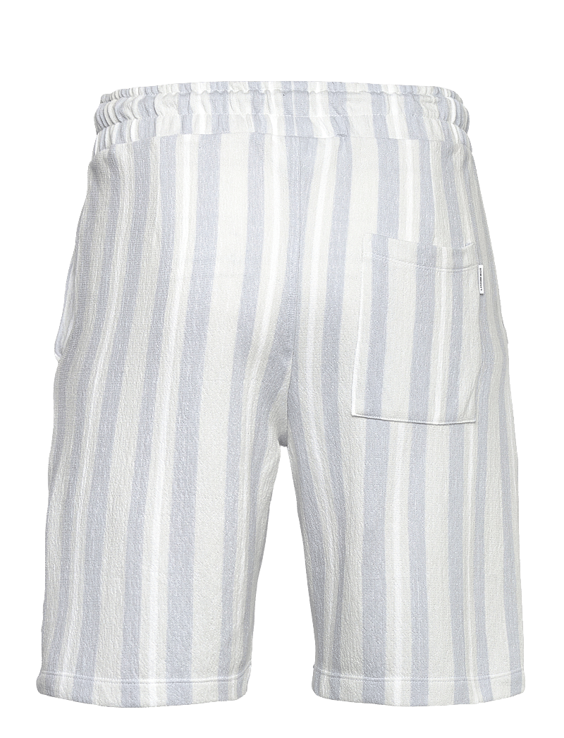 Lindbergh - Striped terry shorts with elastic w - casual shorts - grey - 1