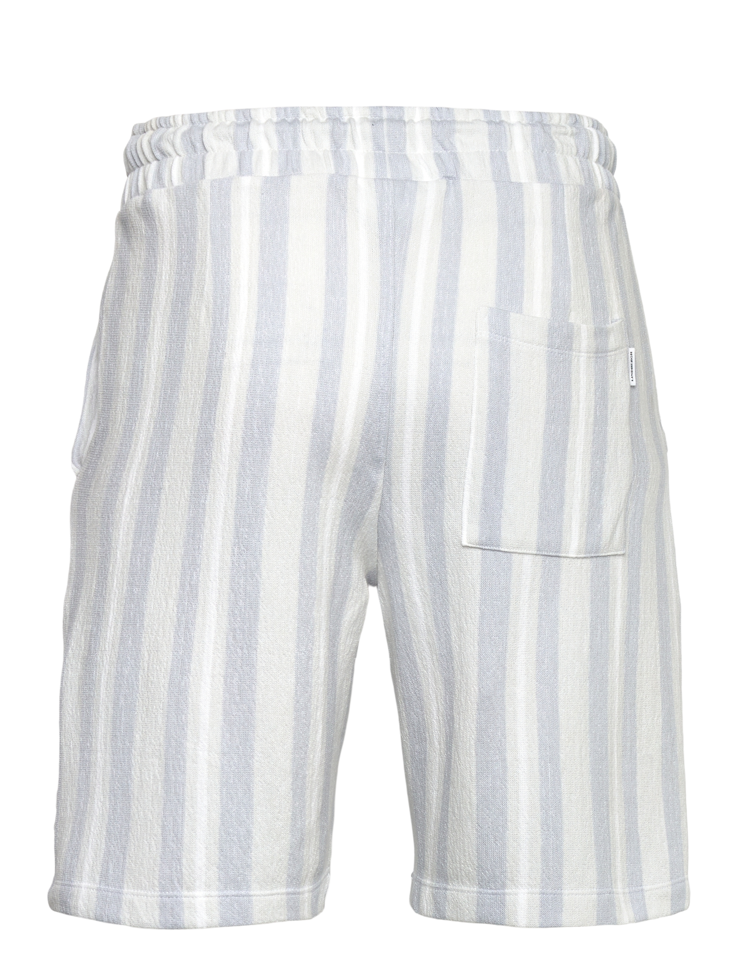 Lindbergh - Striped terry shorts with elastic w - casual shorts - grey - 1