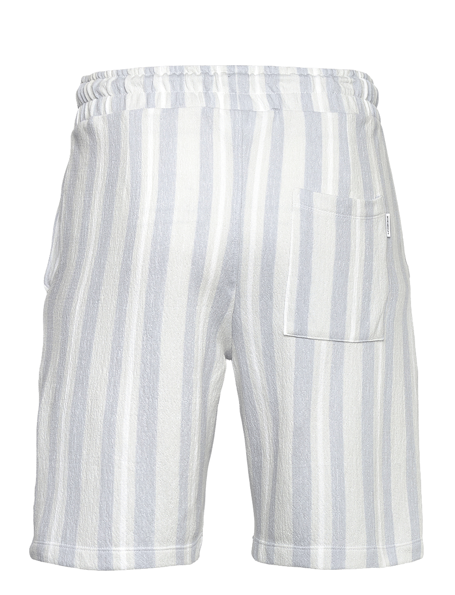 Lindbergh - Striped terry shorts with elastic w - casual shorts - grey - 1