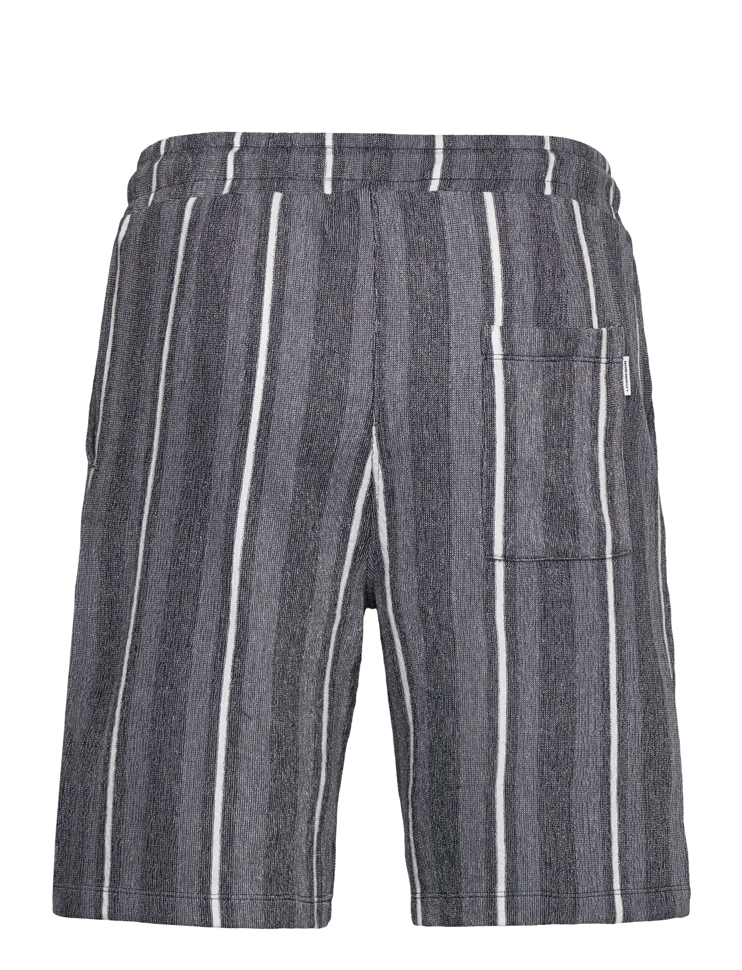 Lindbergh - Striped terry shorts with elastic w - rennot shortsit - navy - 1