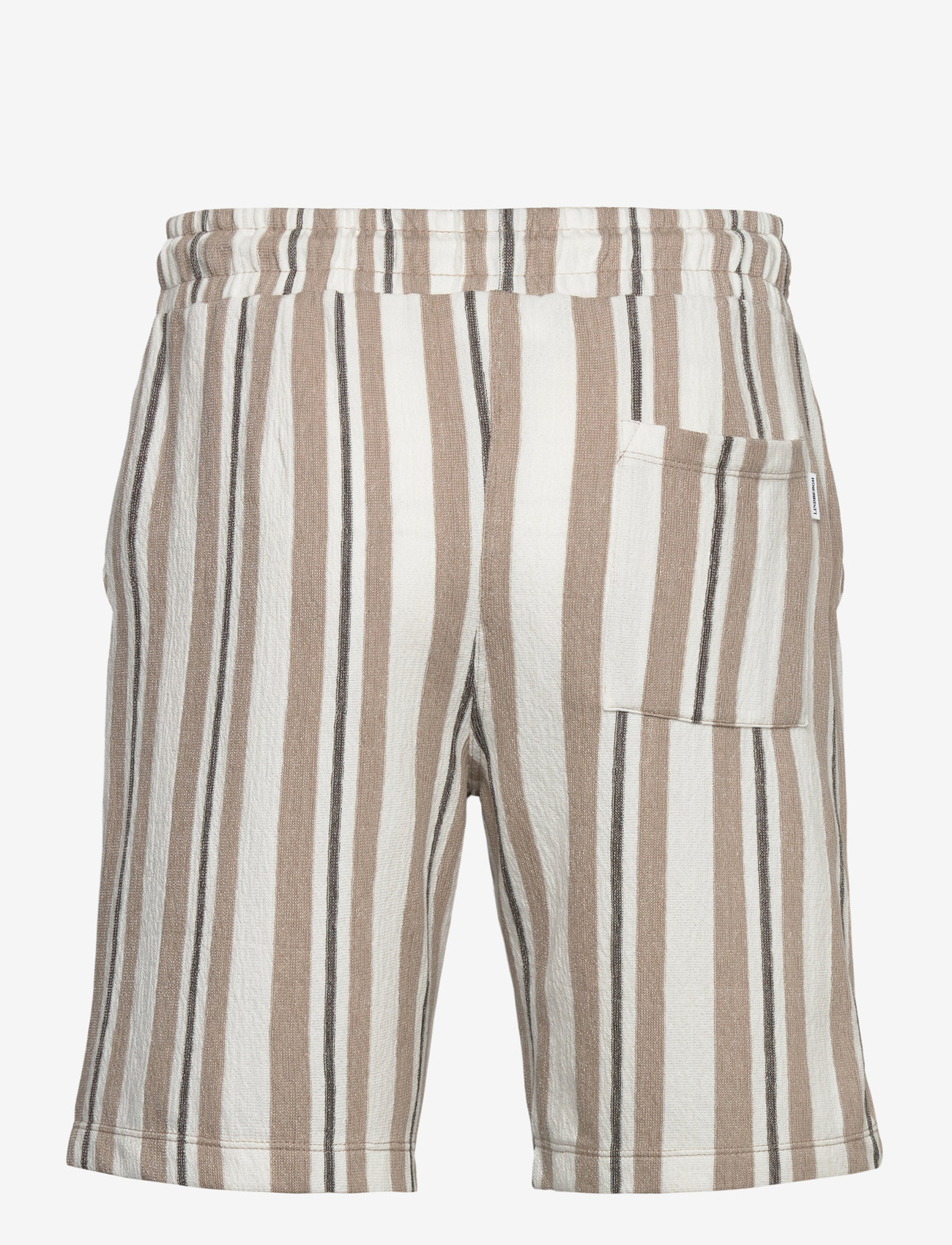 Lindbergh - Striped terry shorts with elastic w - casual shorts - stone - 2
