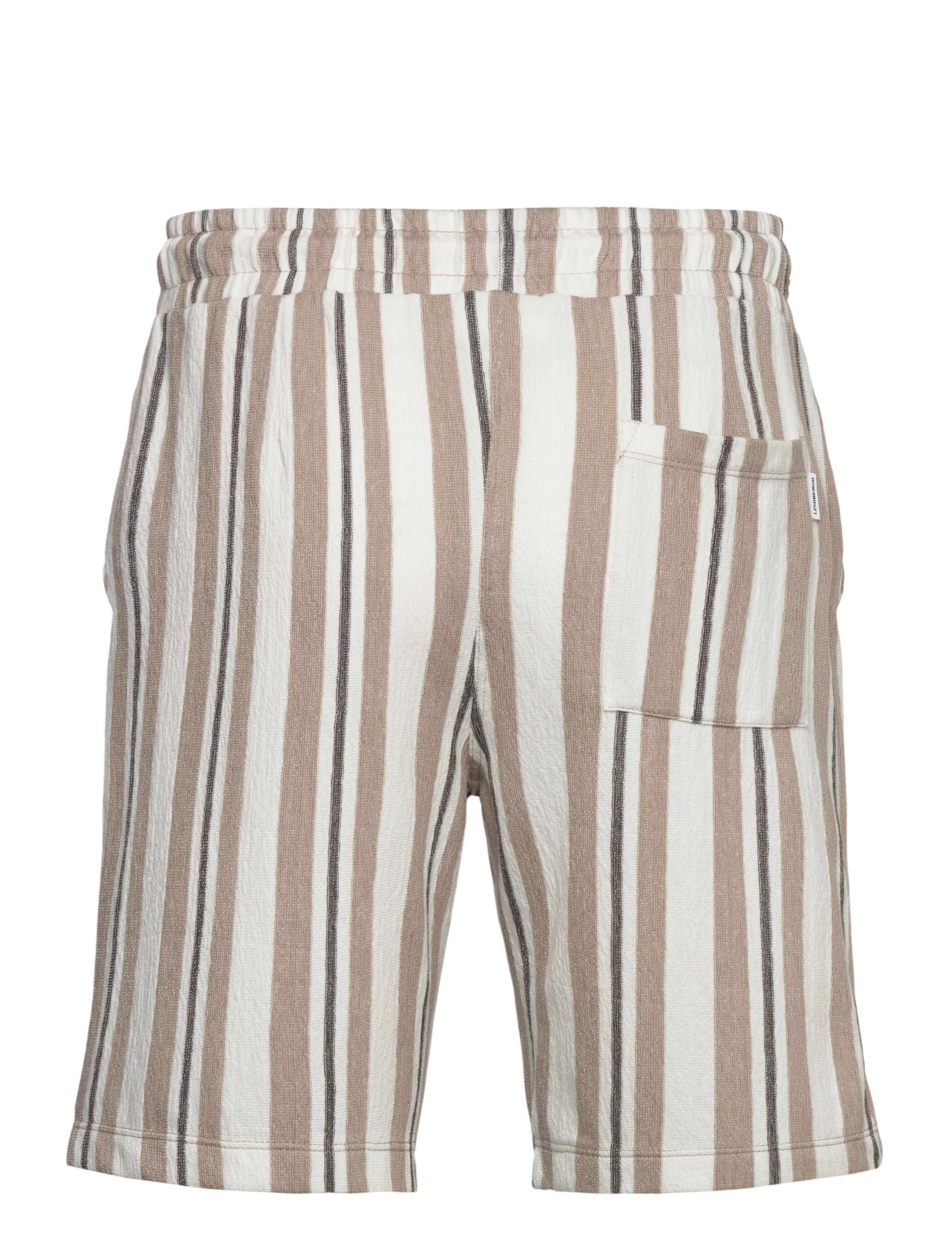 Lindbergh - Striped terry shorts with elastic w - casual shorts - stone - 2