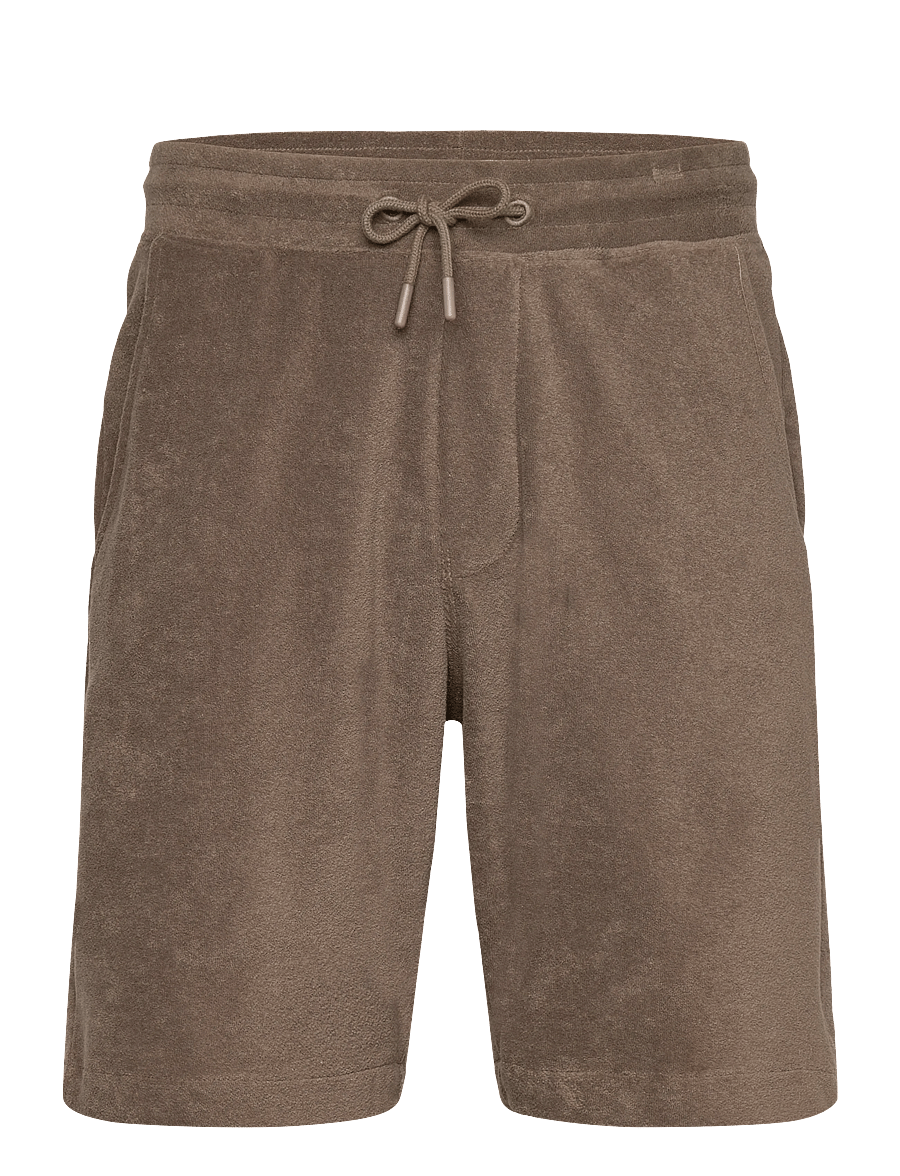 Lindbergh - Towel shorts with elastic waist - sweatshorts - dk stone - 1