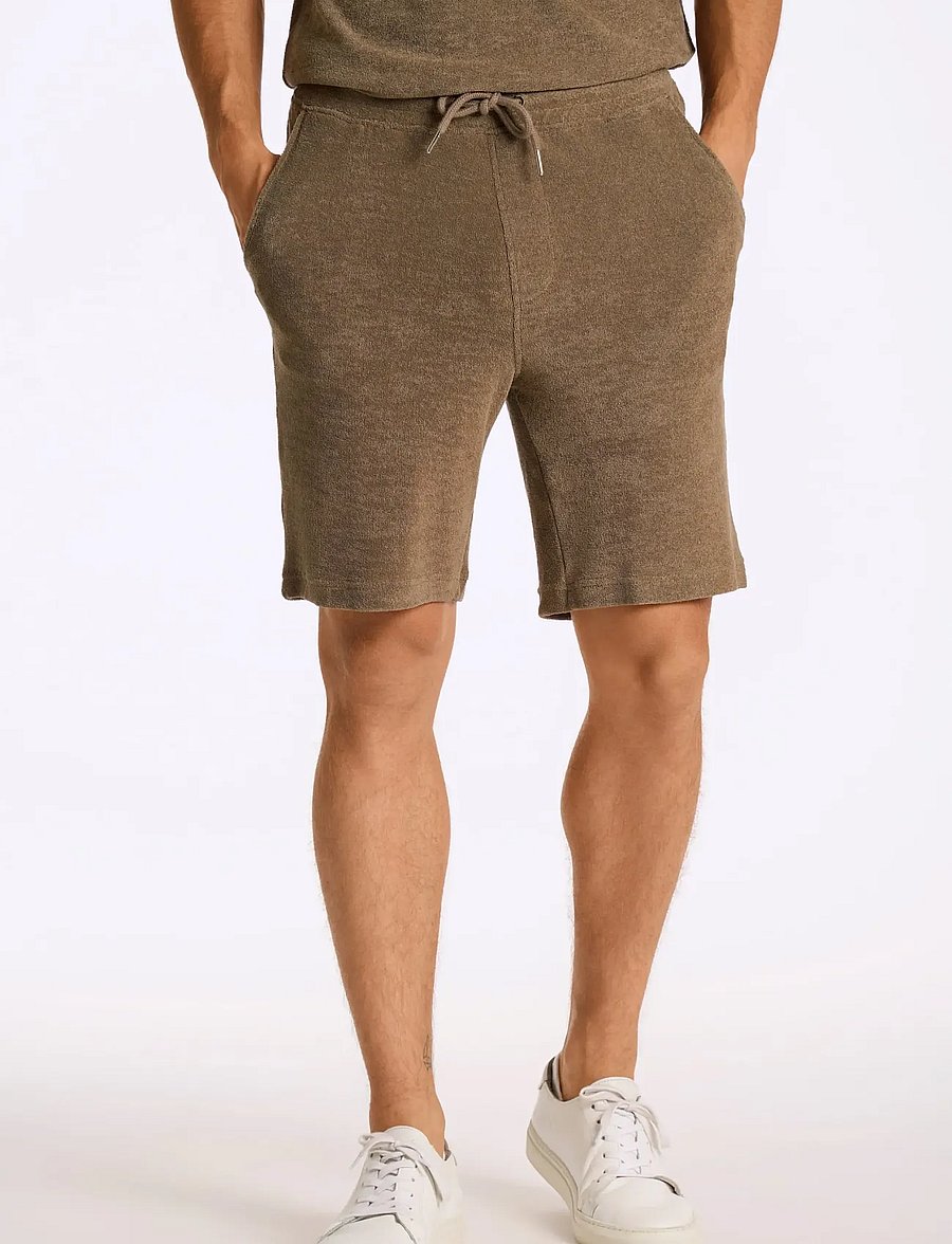 Lindbergh - Towel shorts with elastic waist - sweatshorts - dk stone - 3