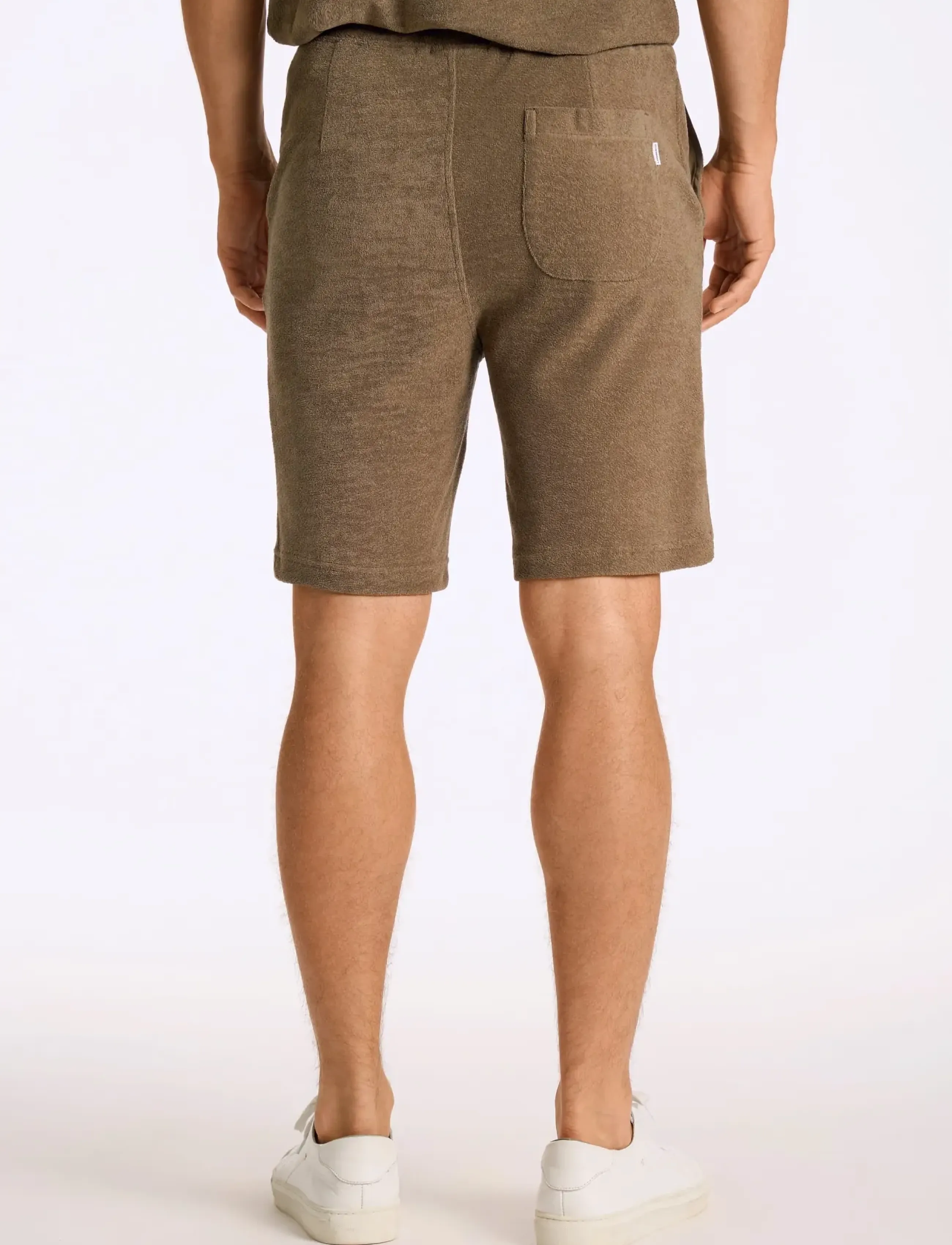 Lindbergh - Towel shorts with elastic waist - sweatshorts - dk stone - 4