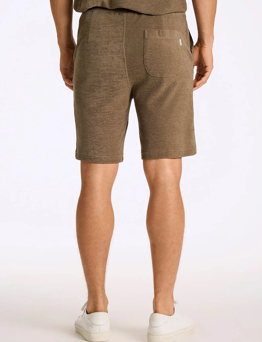 Lindbergh - Towel shorts with elastic waist - sweatshorts - dk stone - 4
