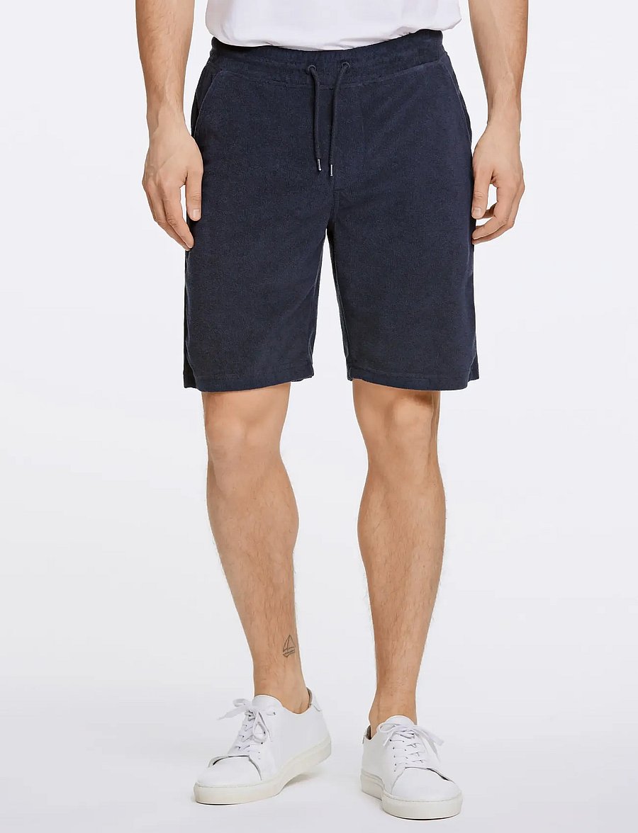 Lindbergh - Towel shorts with elastic waist - sweatshorts - navy - 3