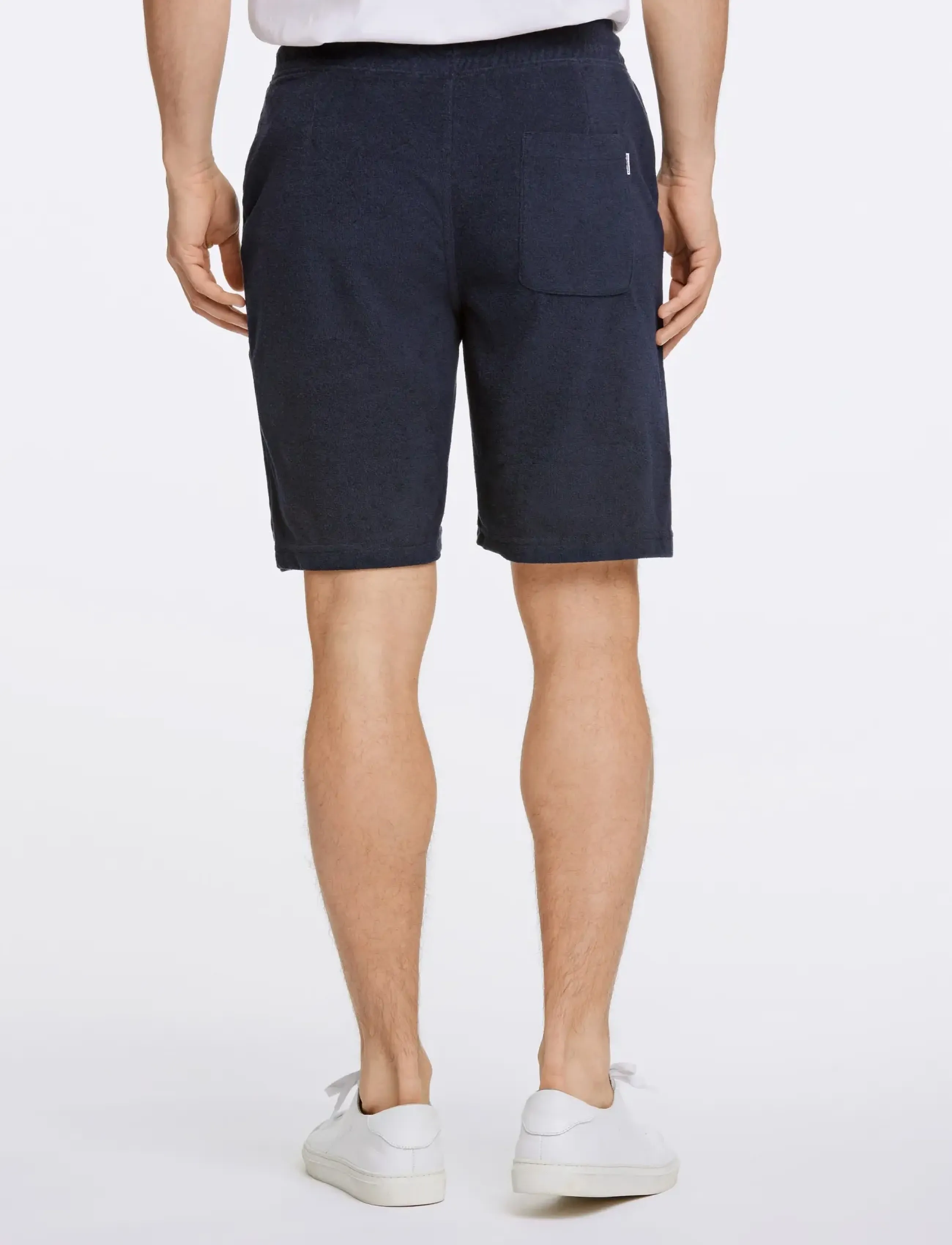 Lindbergh - Towel shorts with elastic waist - sweatshorts - navy - 4