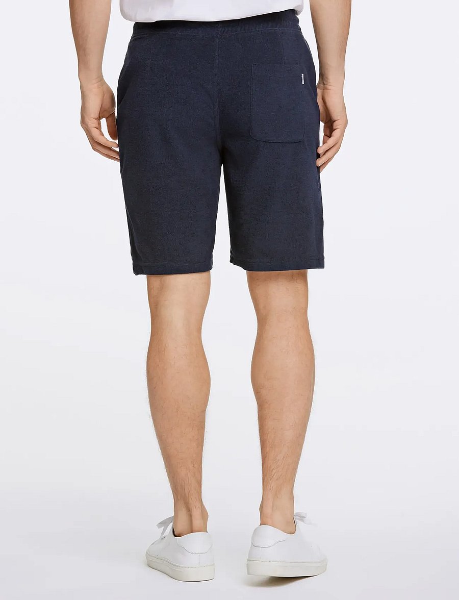 Lindbergh - Towel shorts with elastic waist - sweatshorts - navy - 4