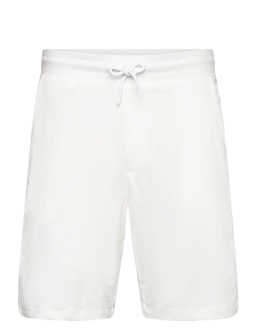 Lindbergh - Towel shorts with elastic waist - sweatshorts - off white - 1