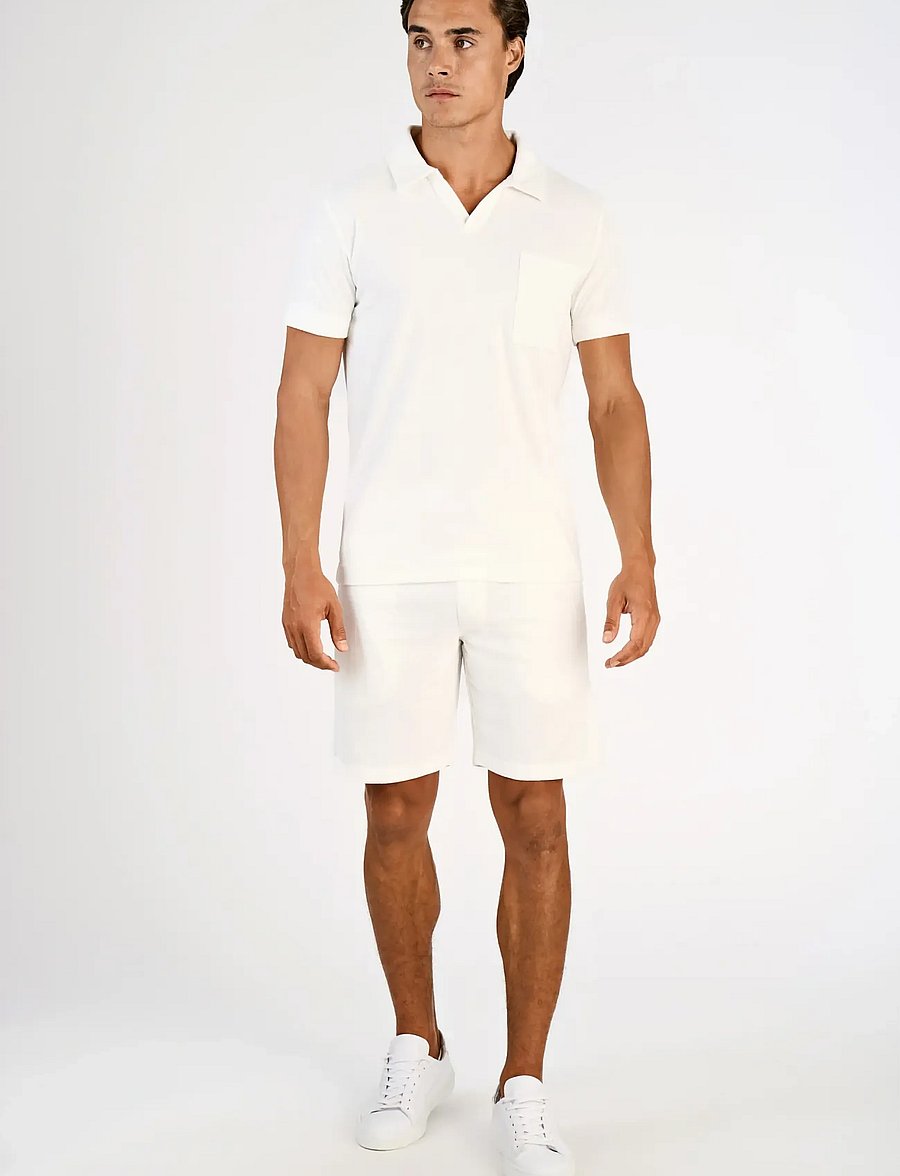 Lindbergh - Towel shorts with elastic waist - sweatshorts - off white - 0