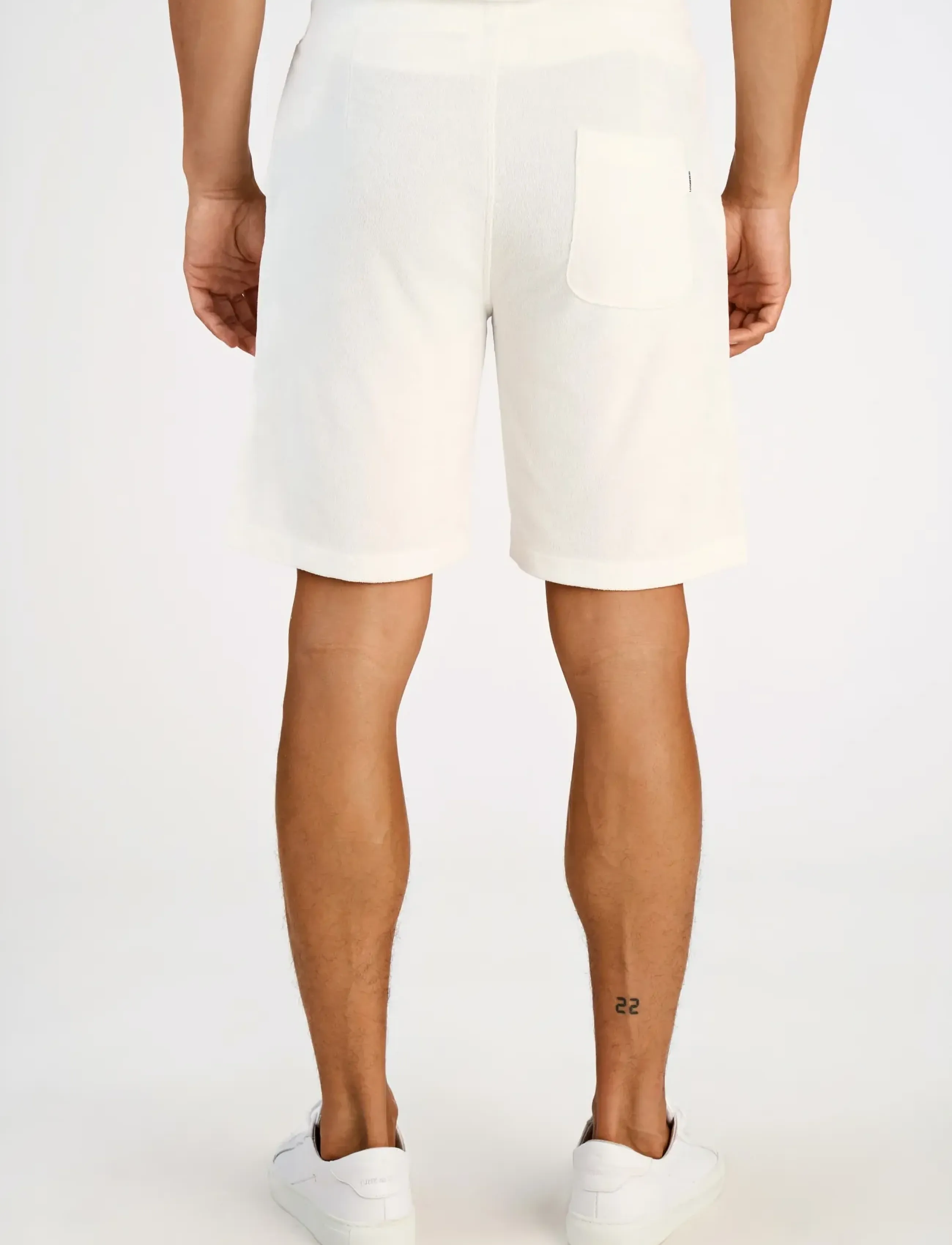 Lindbergh - Towel shorts with elastic waist - sweatshorts - off white - 4