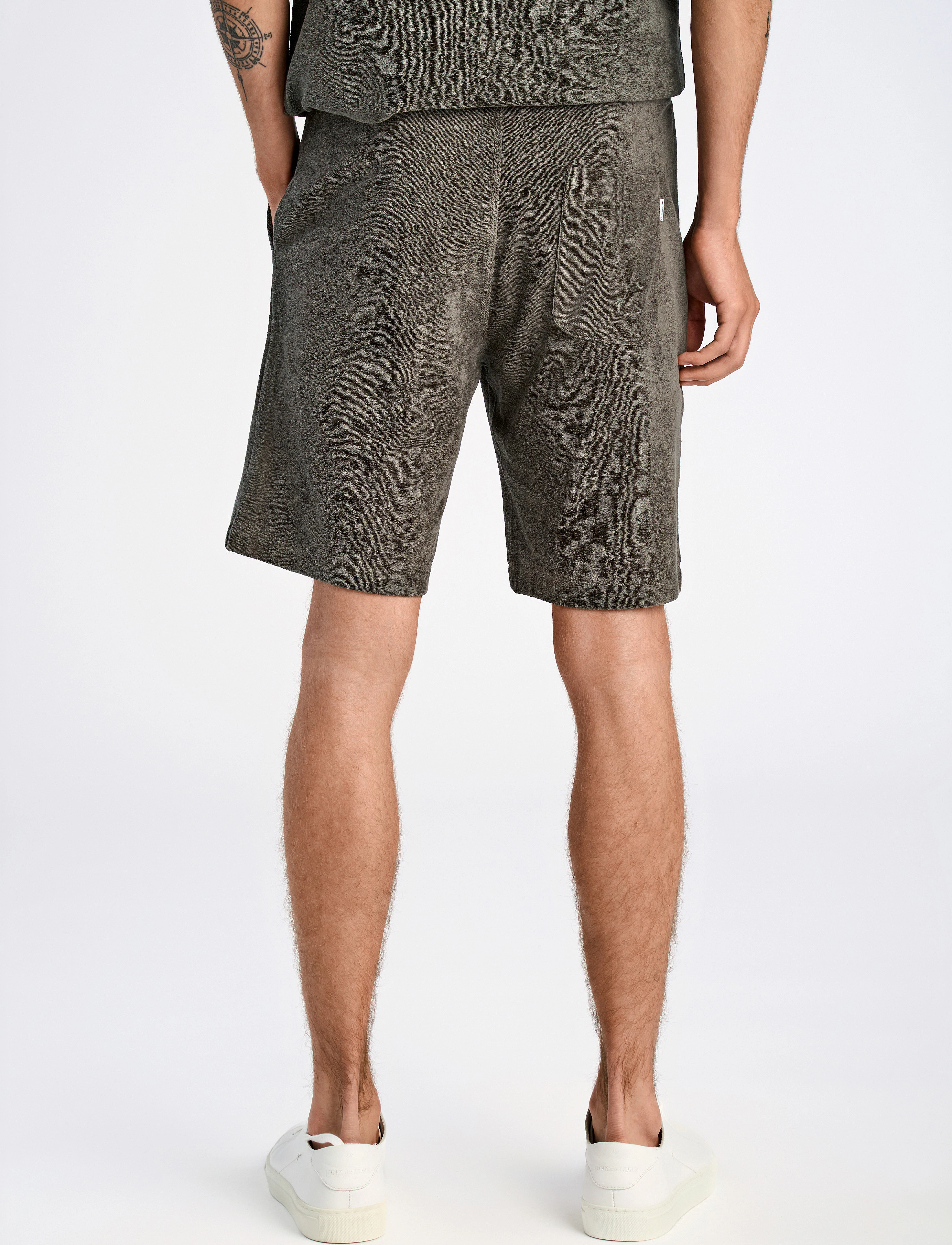 Lindbergh - Shorts Terry - sweat shorts - lt army - 4