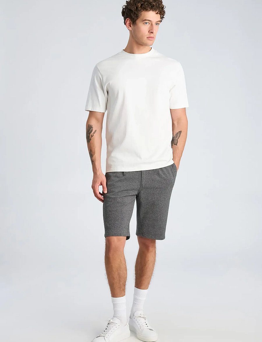 Lindbergh - Superflex elastic waist shorts - sweatshorts - grey mix - 0