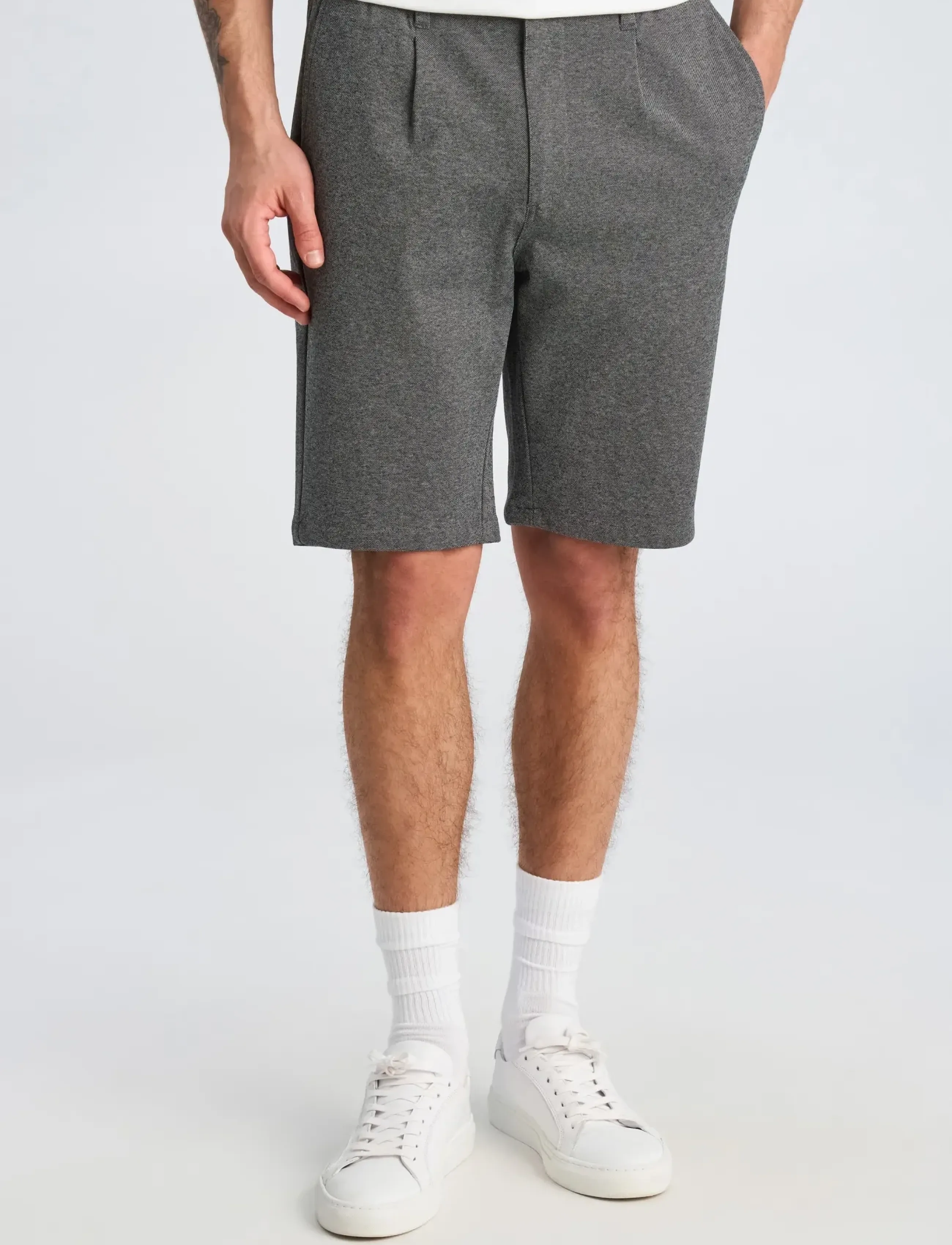 Lindbergh - Superflex elastic waist shorts - lühikesed dressipüksid - grey mix - 3