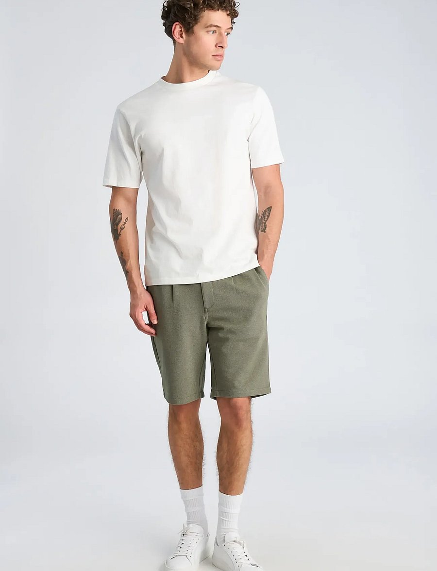 Lindbergh - Superflex elastic waist shorts - sweatshorts - mid army mix - 0