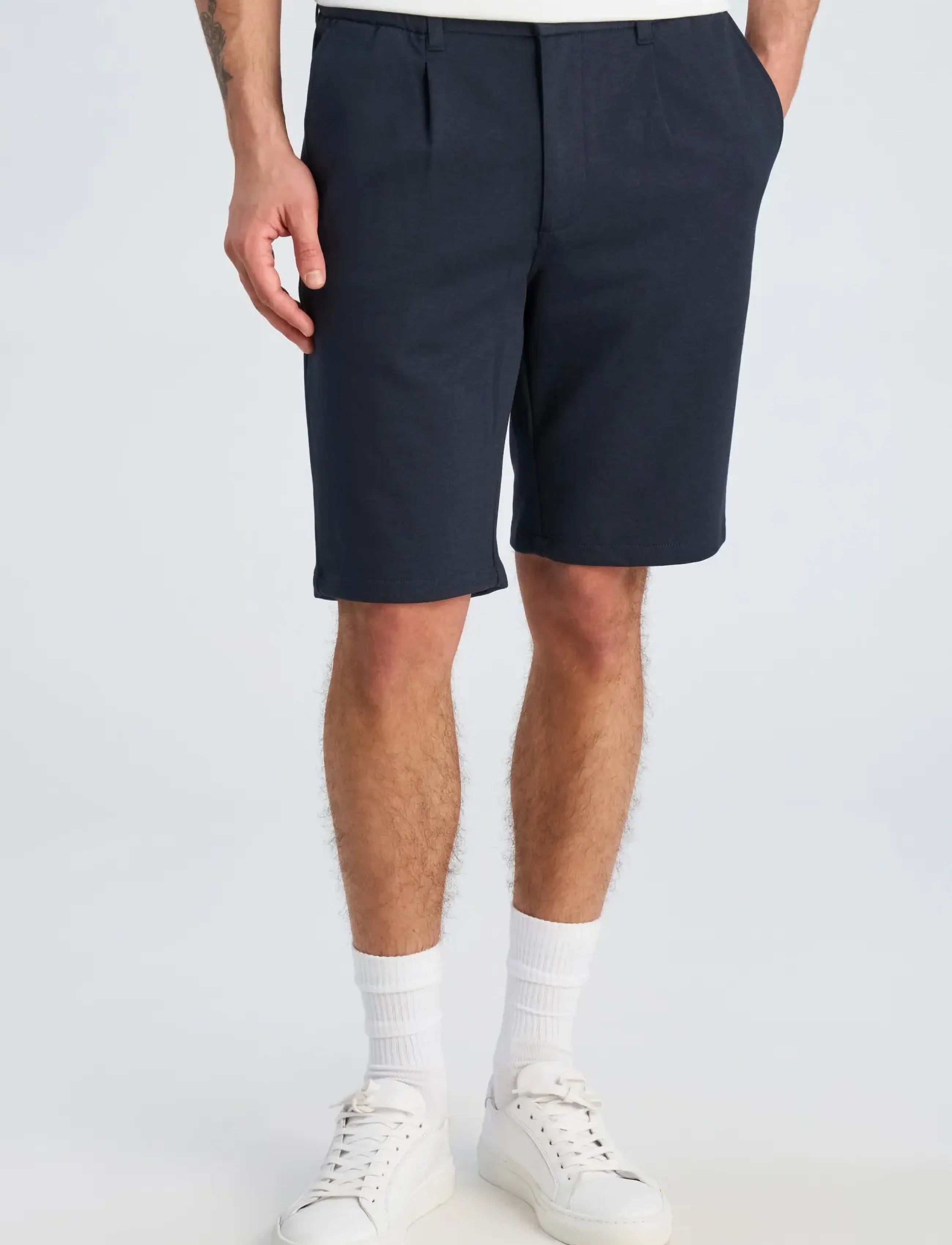 Lindbergh - Superflex elastic waist shorts - sweatshorts - navy mix - 3