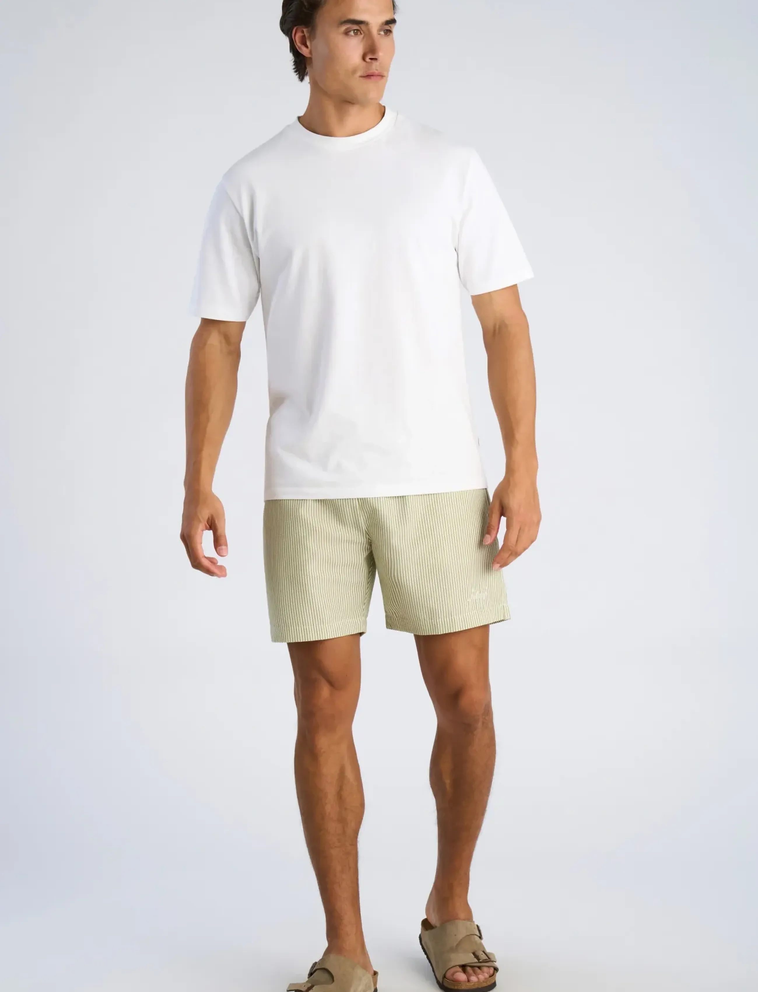 Striped Seersucker Swim Shorts