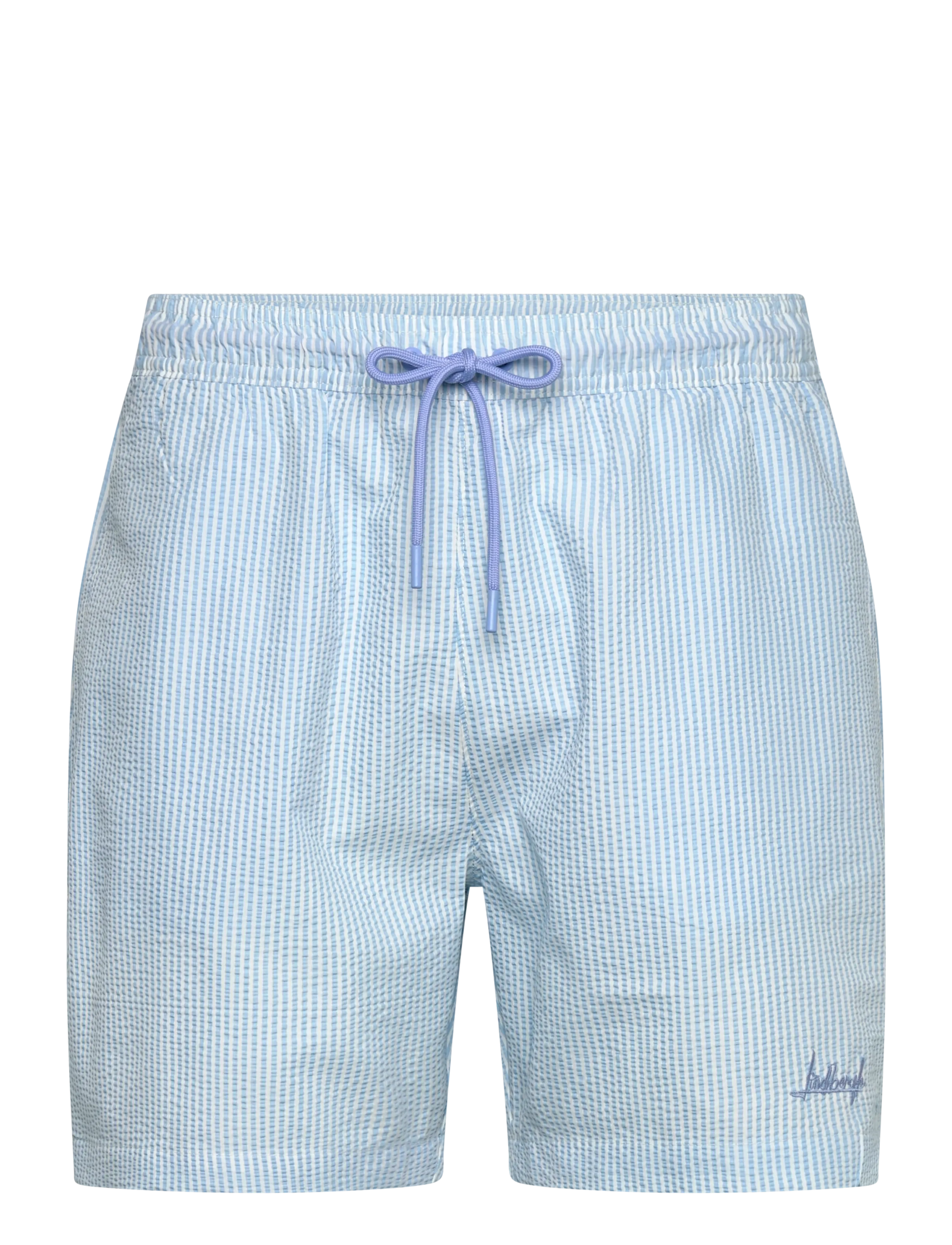 Lindbergh Striped seersucker swim shorts - Uimashortsit - LT BLUE / multi