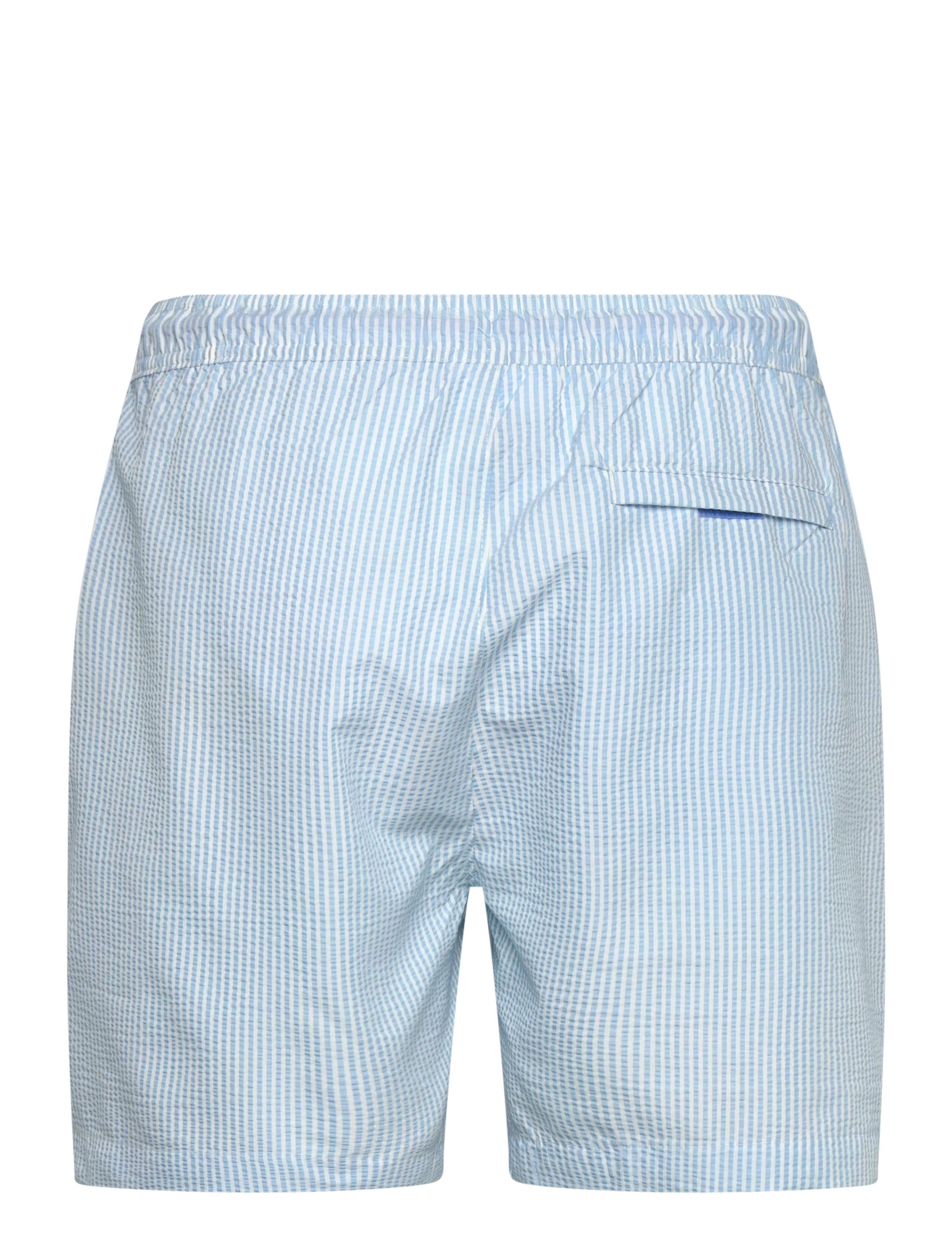 Lindbergh - Striped seersucker swim shorts - badeshorts - lt blue - 2