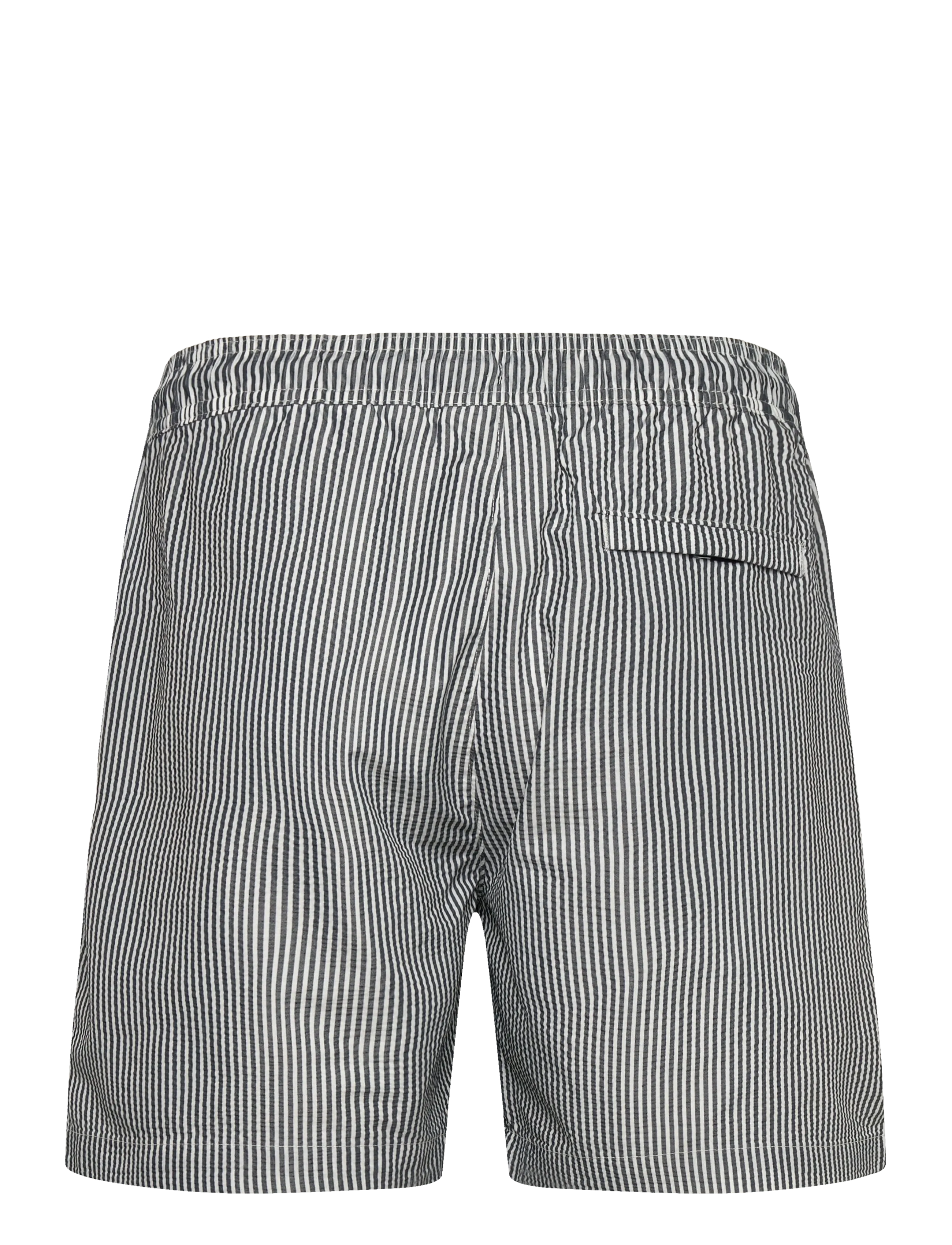 Lindbergh - Striped seersucker swim shorts - badeshorts - navy stripe - 2