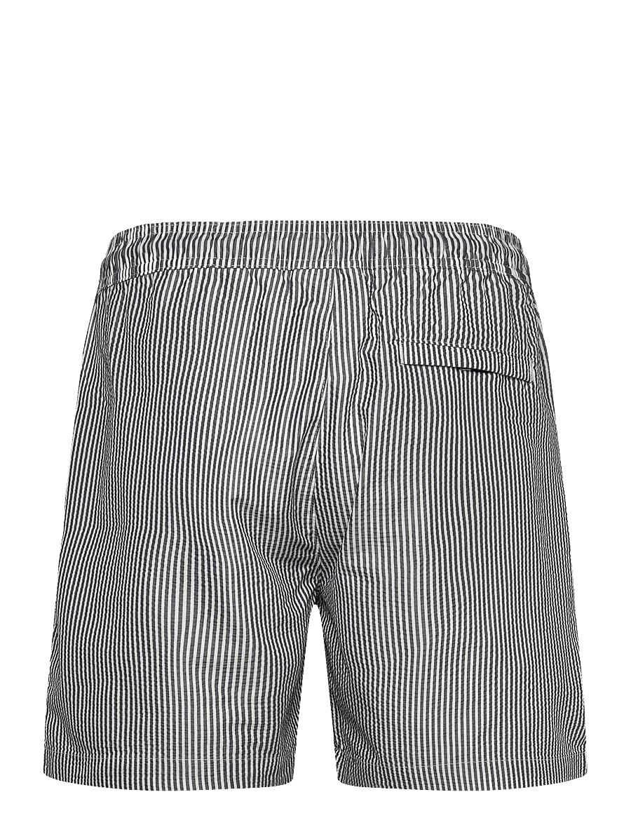 Lindbergh - Striped seersucker swim shorts - ujumispüksid - navy stripe - 2