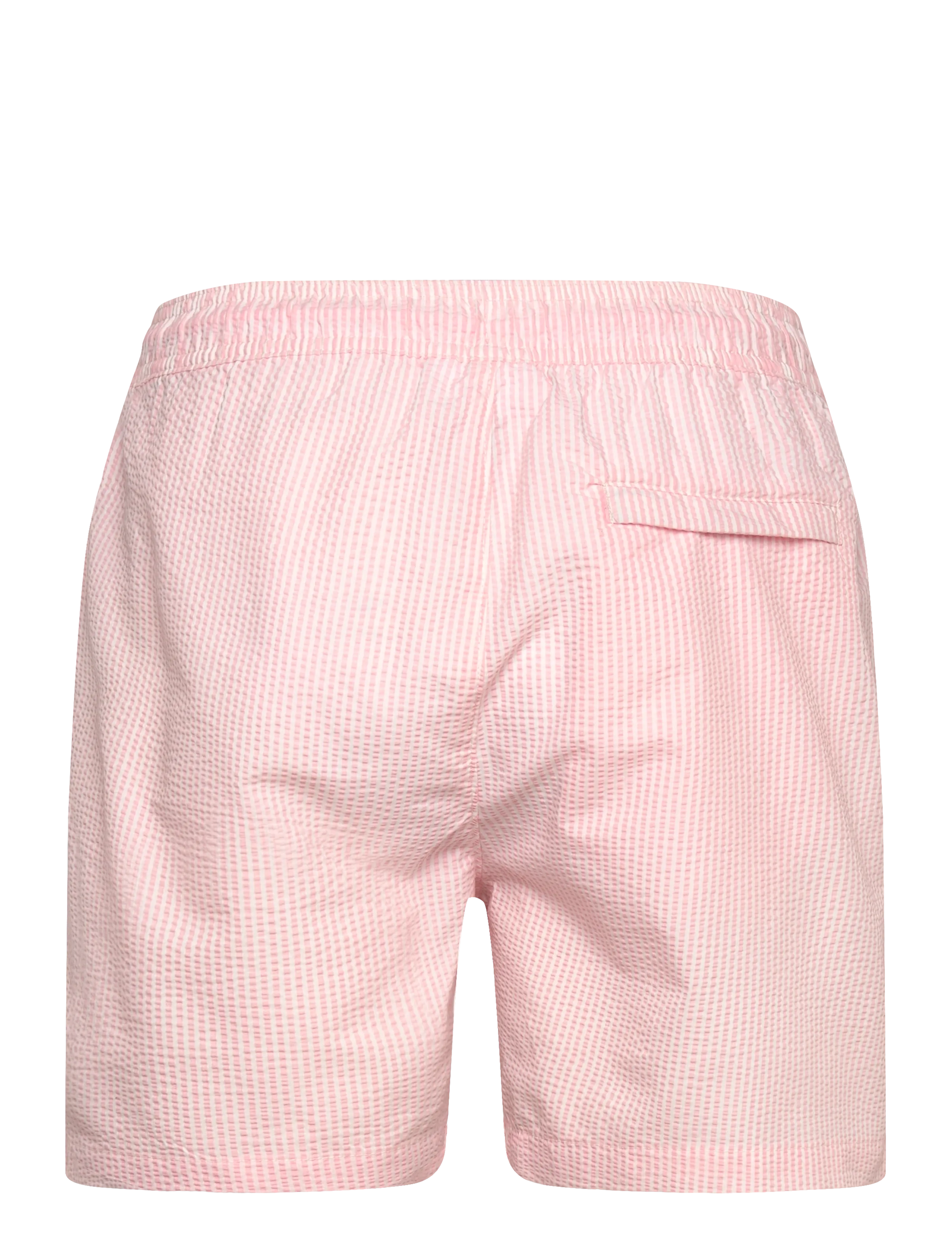 Lindbergh - Striped seersucker swim shorts - badeshorts - pink stripe - 2