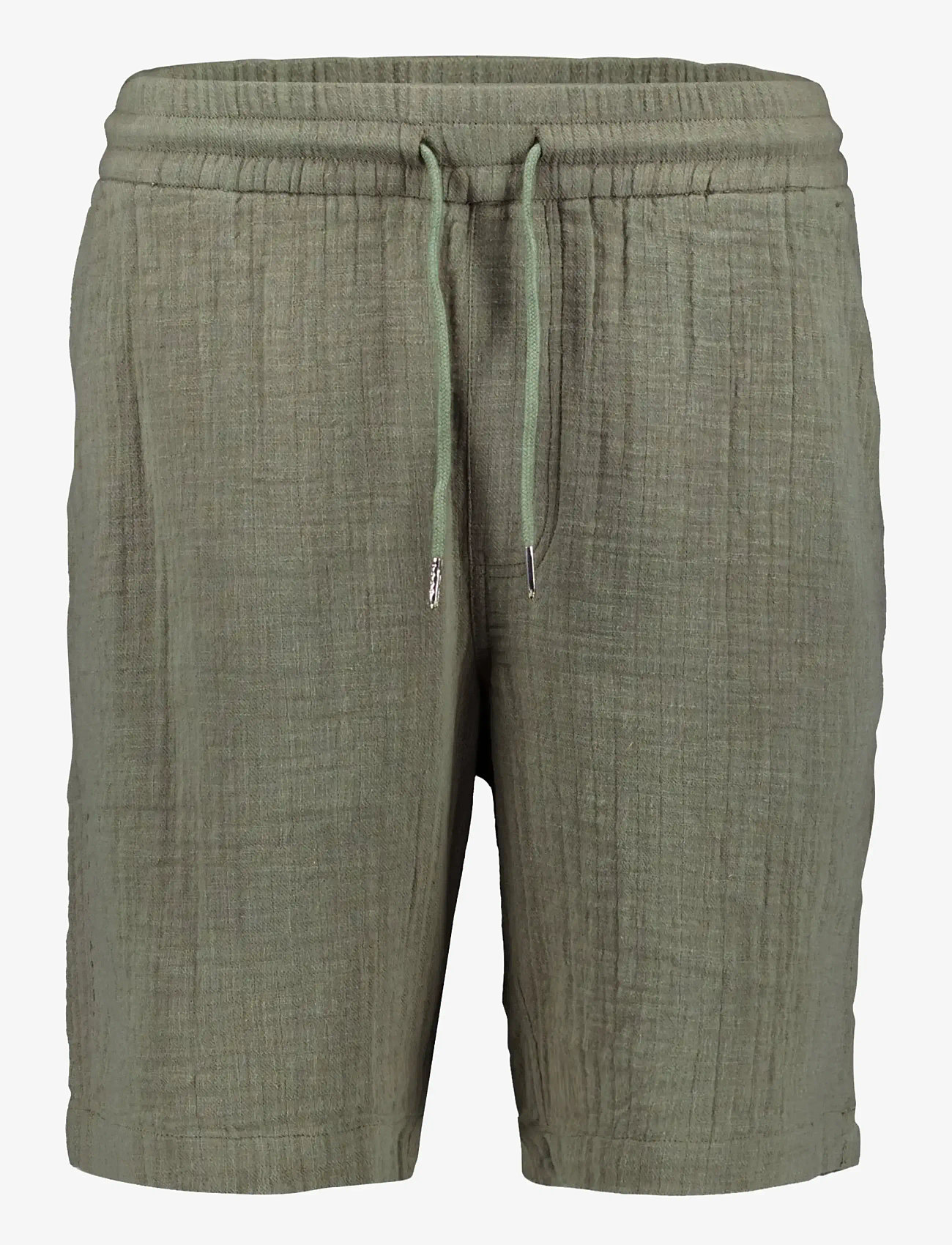 Lindbergh - Cotton muslin shorts - casual shorts - dk khaki - 1