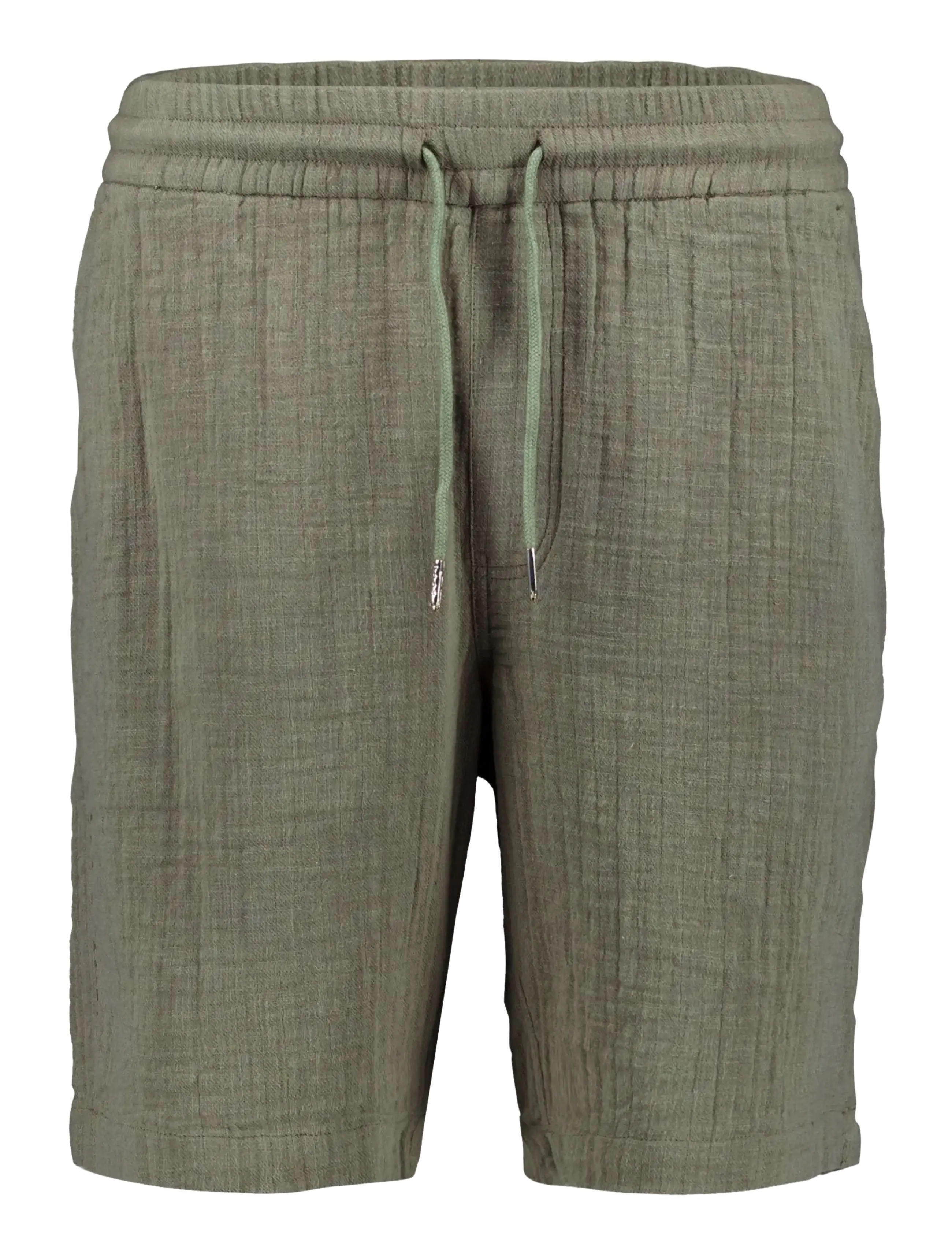 Lindbergh Cotton muslin shorts - Shorts - DK KHAKI / khaki/green