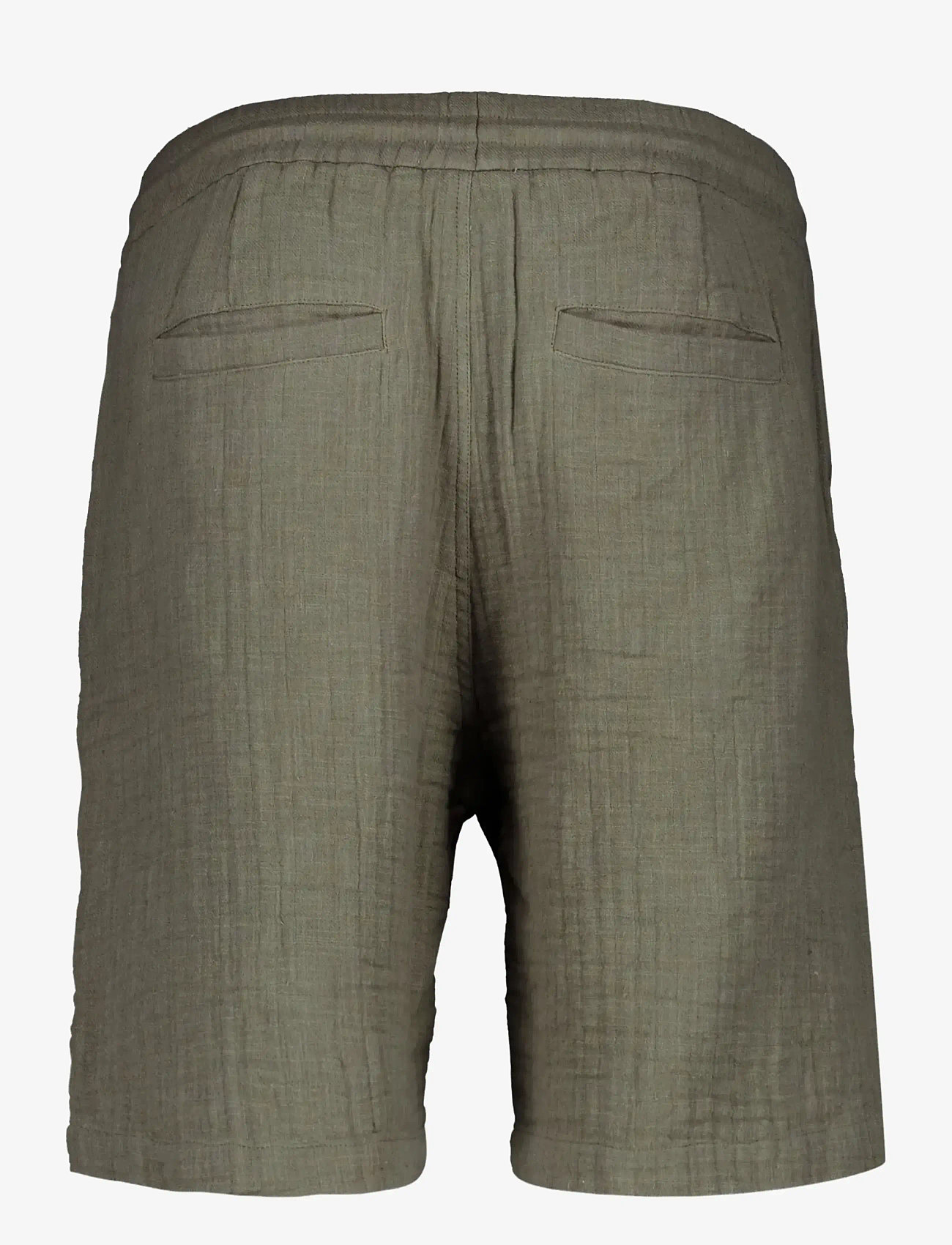 Lindbergh - Cotton muslin shorts - casual shorts - dk khaki - 2