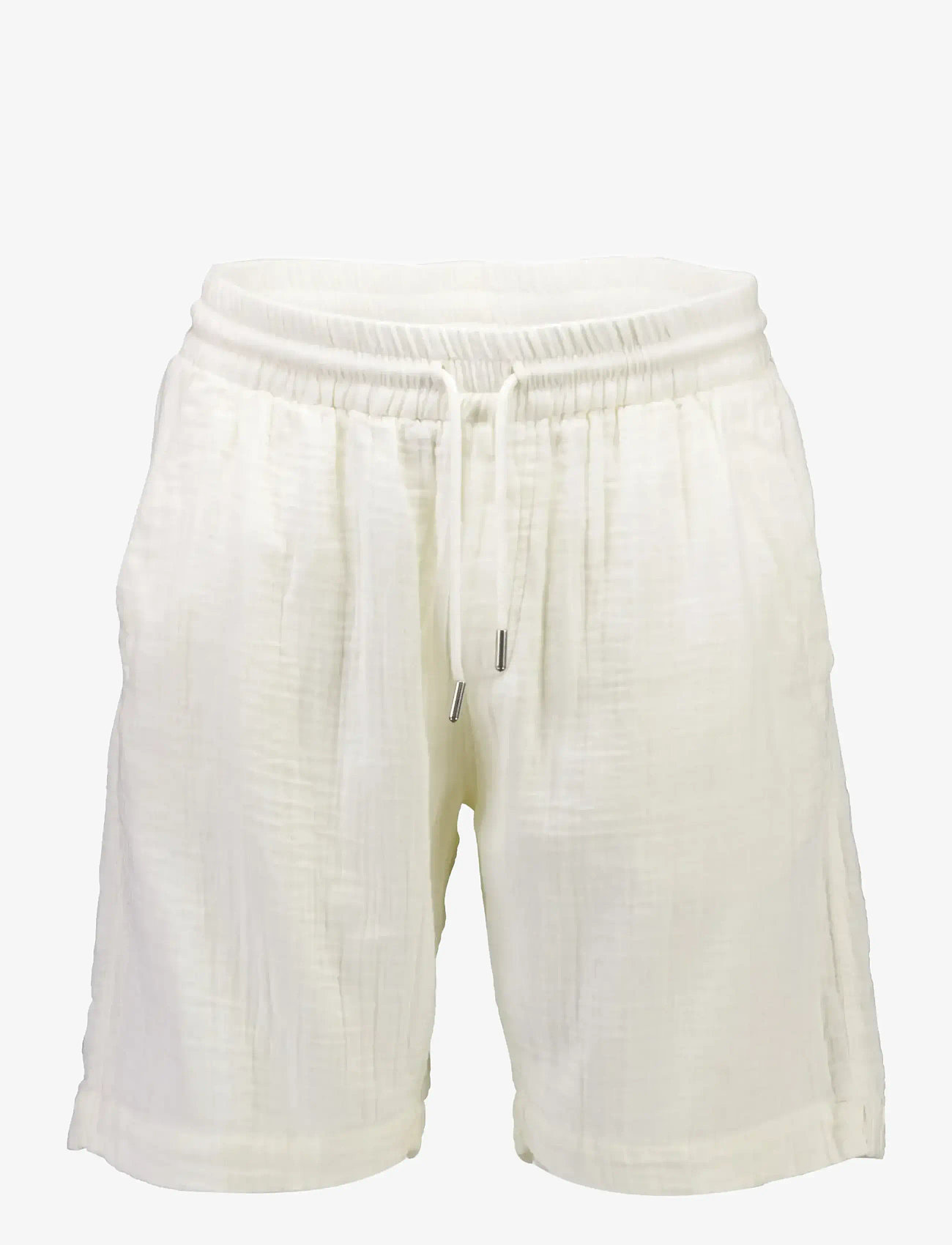 Lindbergh - Cotton muslin shorts - casual shorts - off white - 1