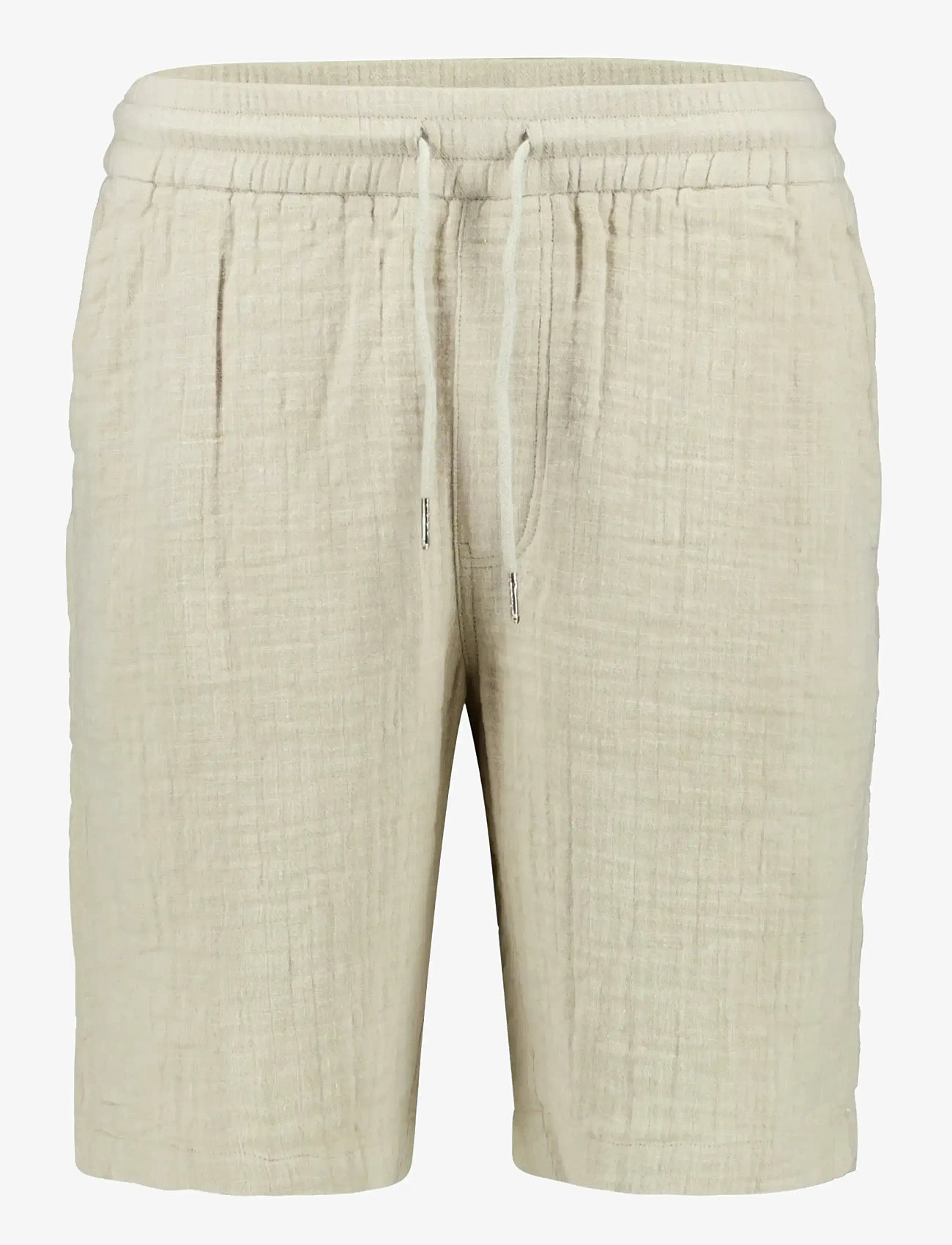 Lindbergh - Cotton muslin shorts - casual shorts - stone - 1