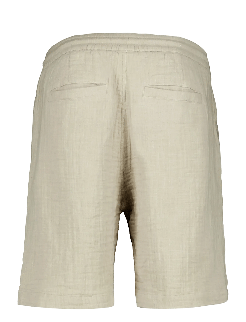 Lindbergh - Cotton muslin shorts - casual shorts - stone - 2