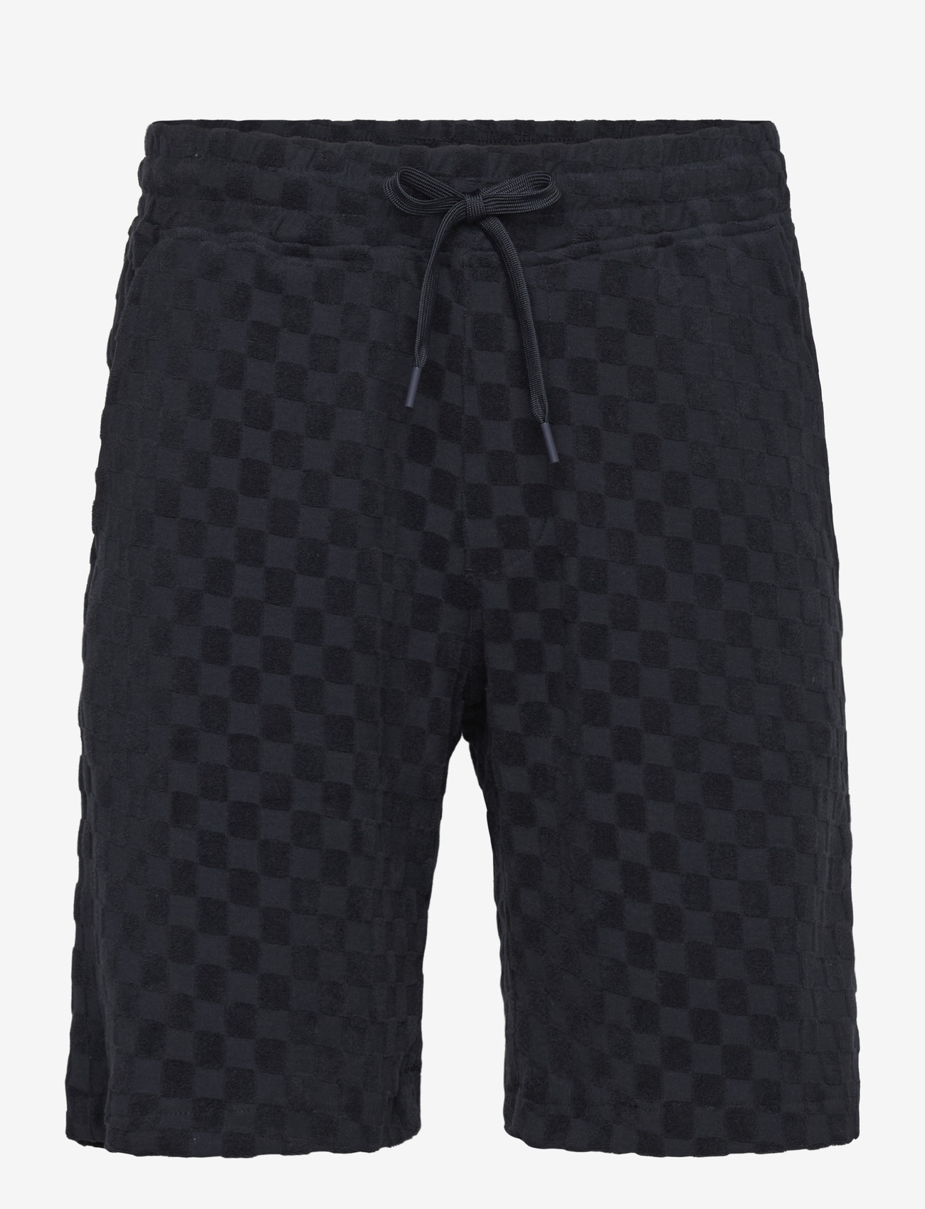 Lindbergh - Jacquard checkered towel shorts - sweatshorts - navy - 1