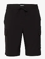 Relaxed suit cargo shorts - BLACK