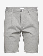 Lindbergh - Pleated shorts - casual shorts - lt grey mix - 0