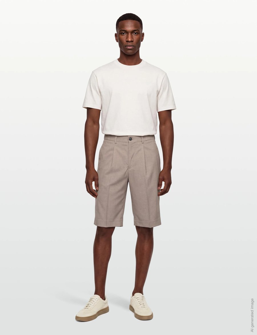 Lindbergh - Plain suit shorts - chinos shorts - lt sand mel - 0