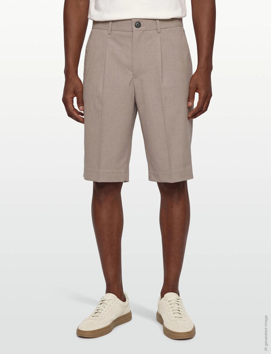 Lindbergh - Plain suit shorts - chinos shorts - lt sand mel - 3