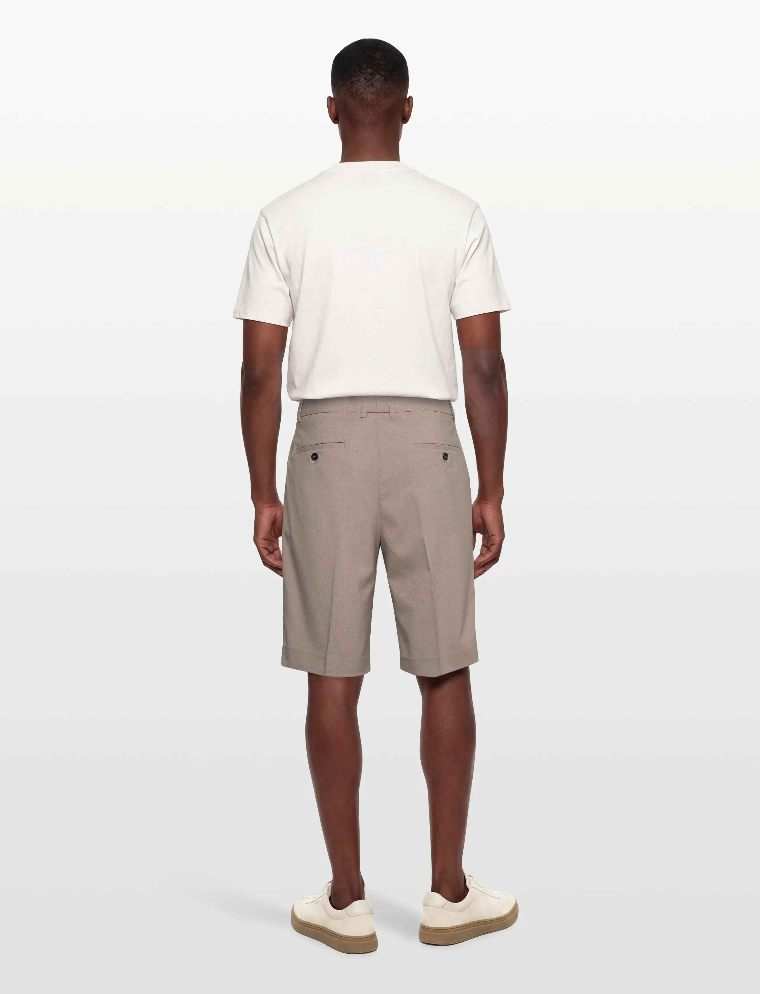 Lindbergh - Plain suit shorts - chinos shorts - lt sand mel - 4