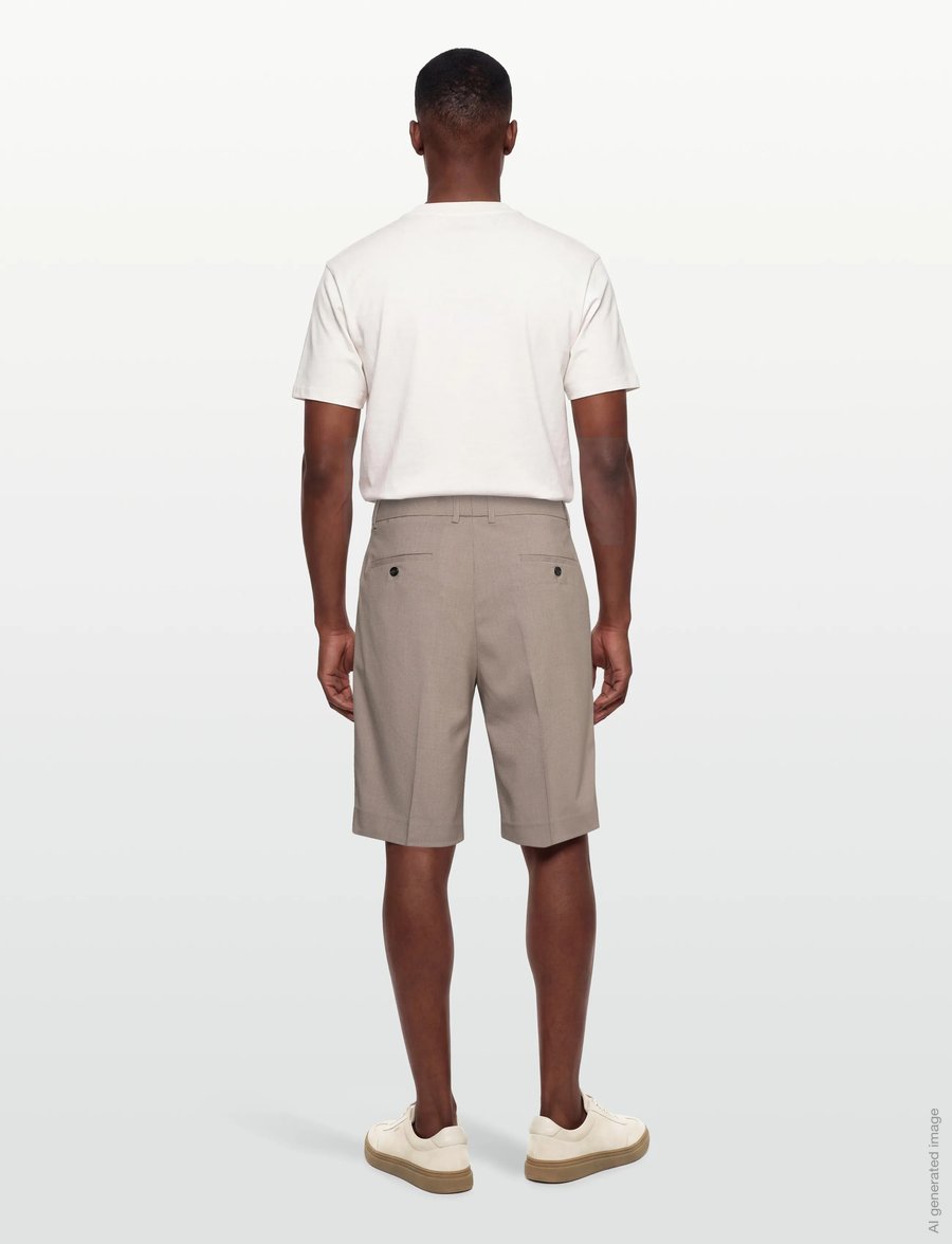 Lindbergh - Plain suit shorts - chinos shorts - lt sand mel - 4