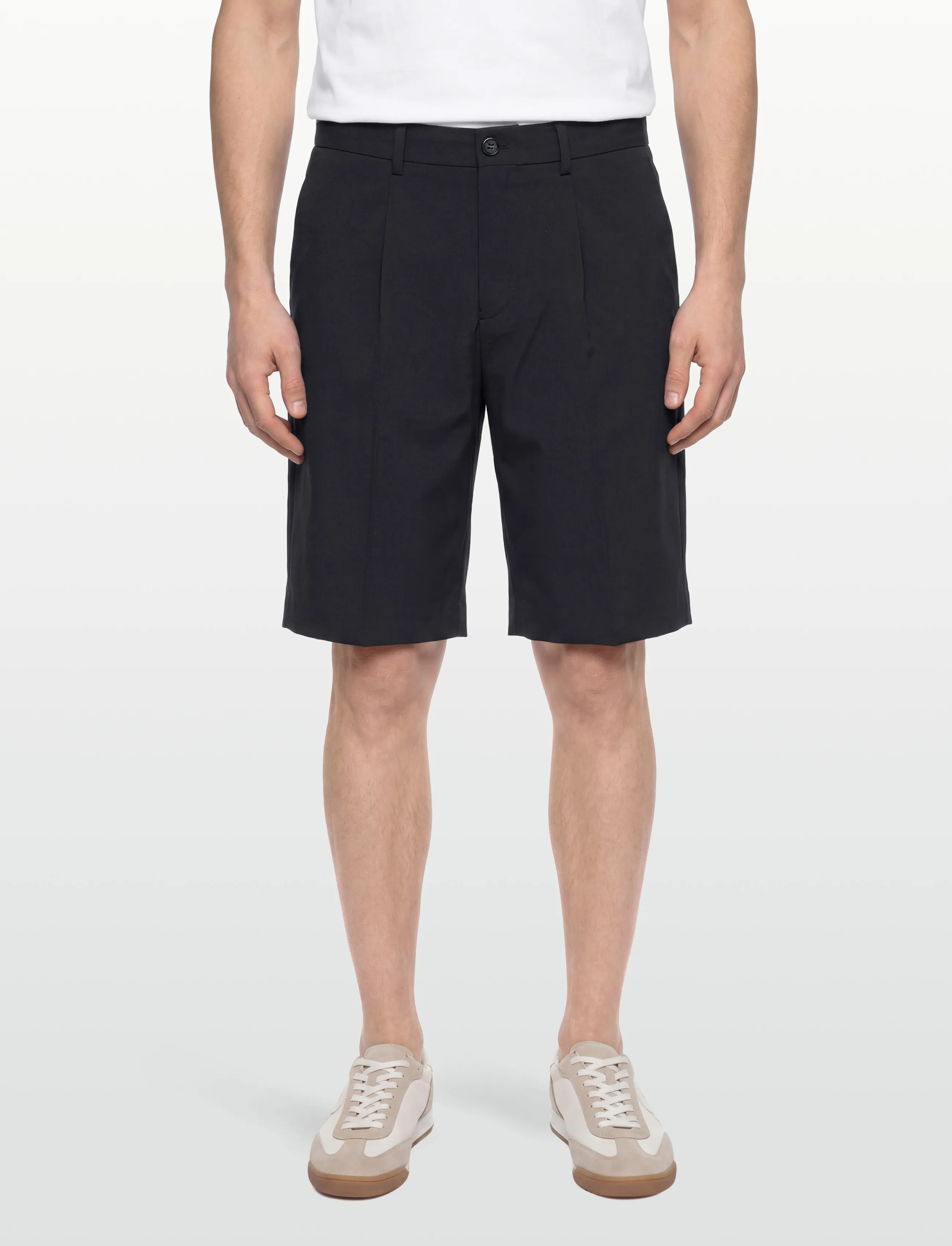 Lindbergh - Plain suit shorts - chinos shorts - navy - 3