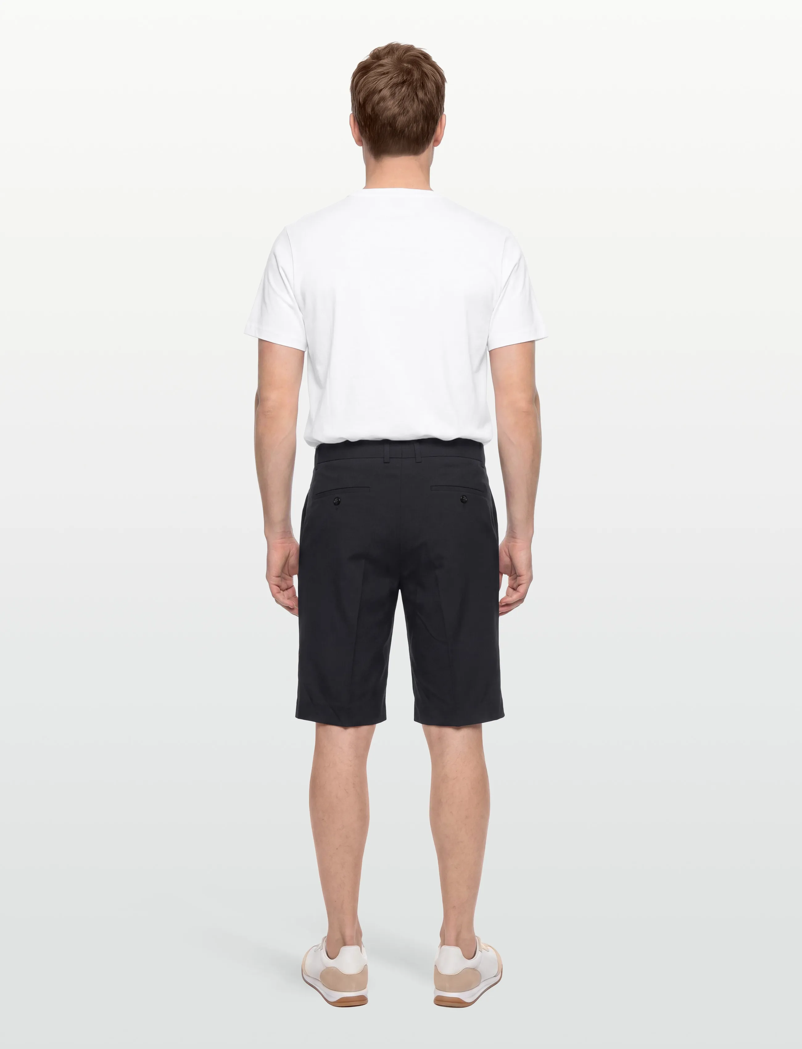 Lindbergh - Plain suit shorts - chinos shorts - navy - 4