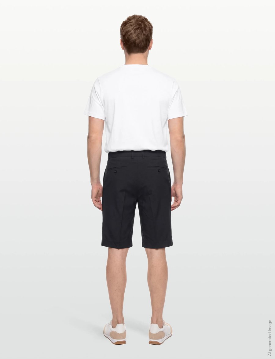 Lindbergh - Plain suit shorts - chinos shorts - navy - 4