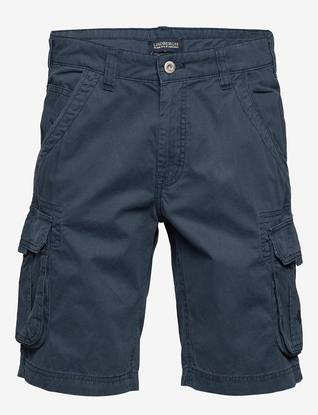 Lindbergh - Garment dyed cargo shorts - dk blue - 0