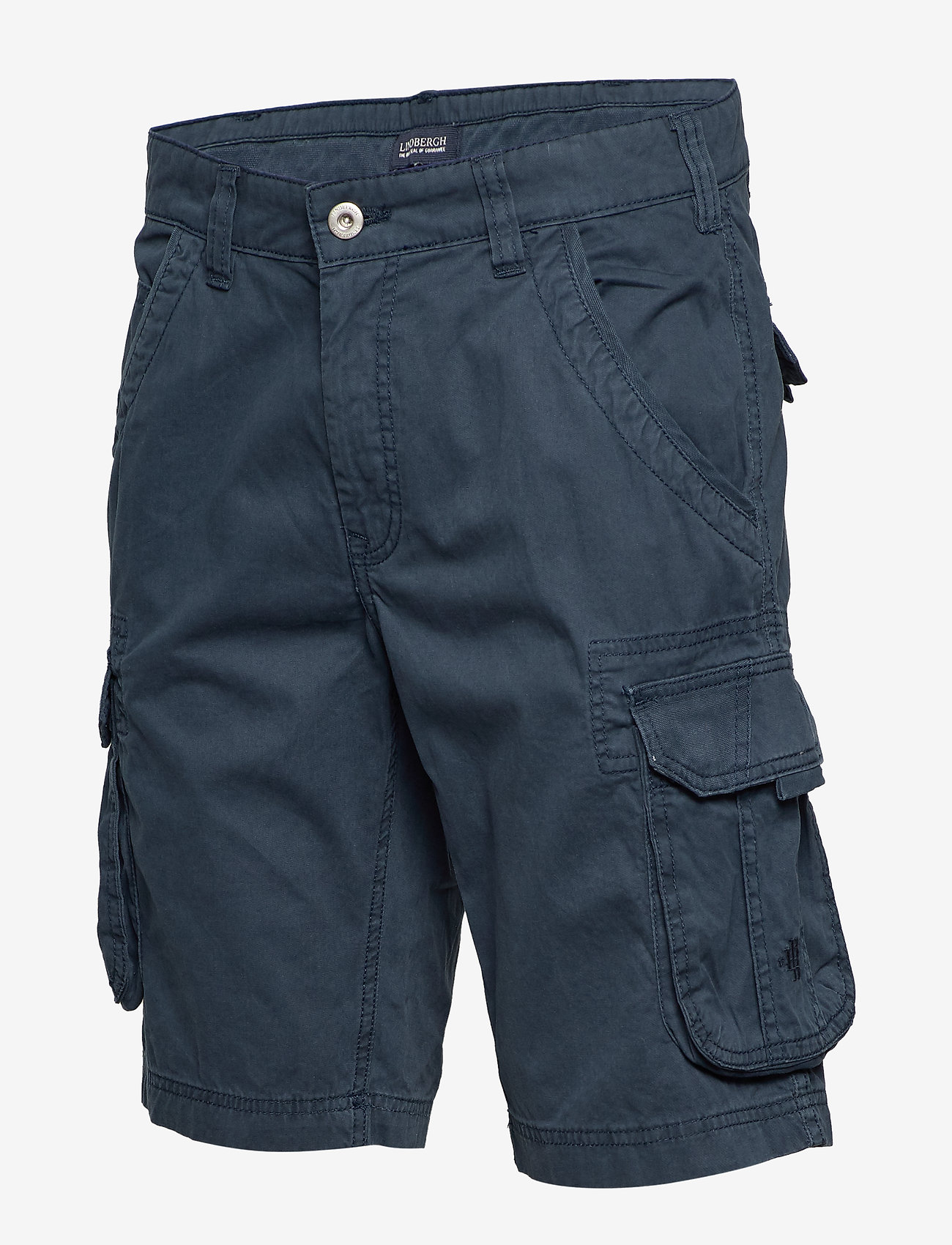 Lindbergh - Garment dyed cargo shorts - dk blue - 2