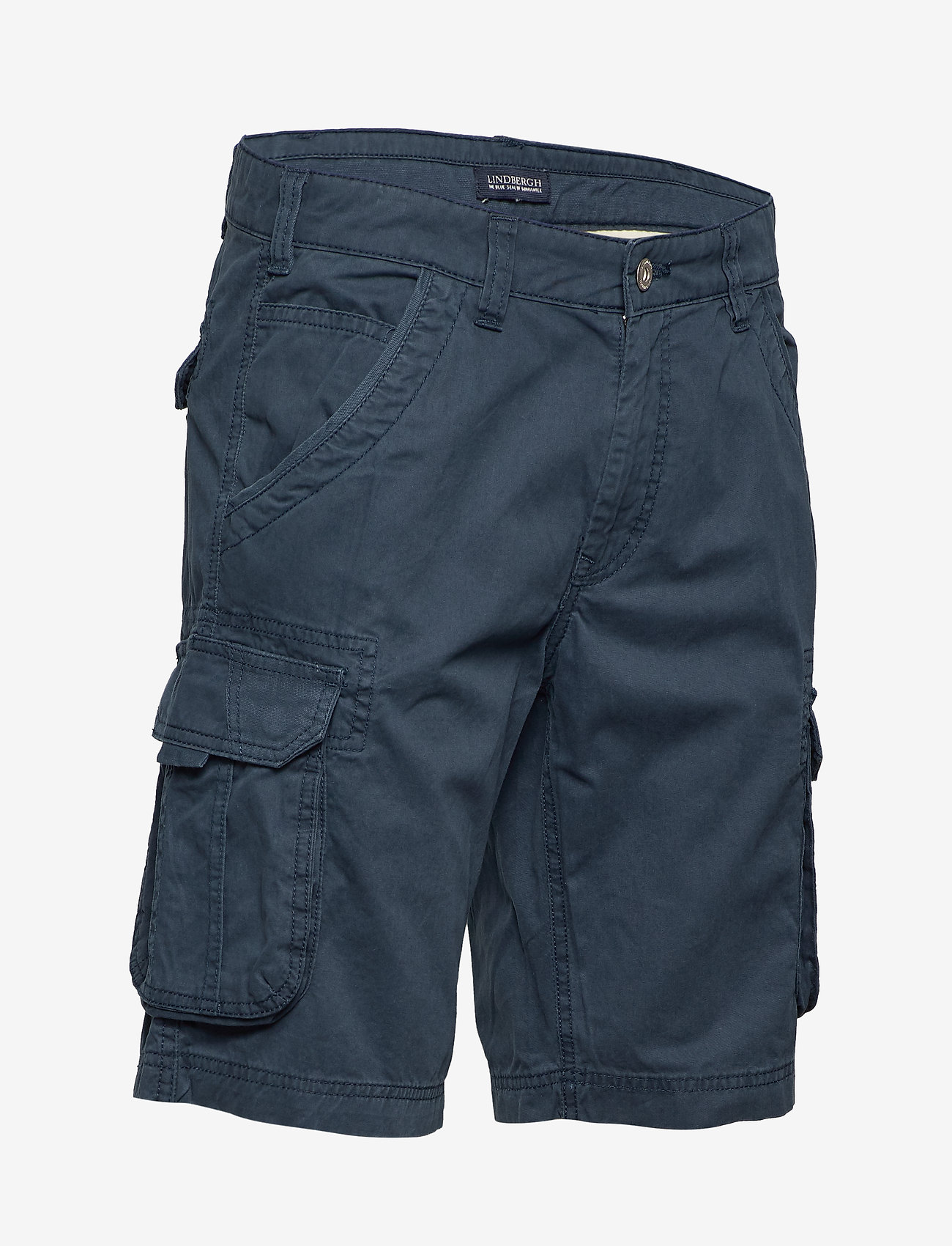 Lindbergh - Garment dyed cargo shorts - dk blue - 3