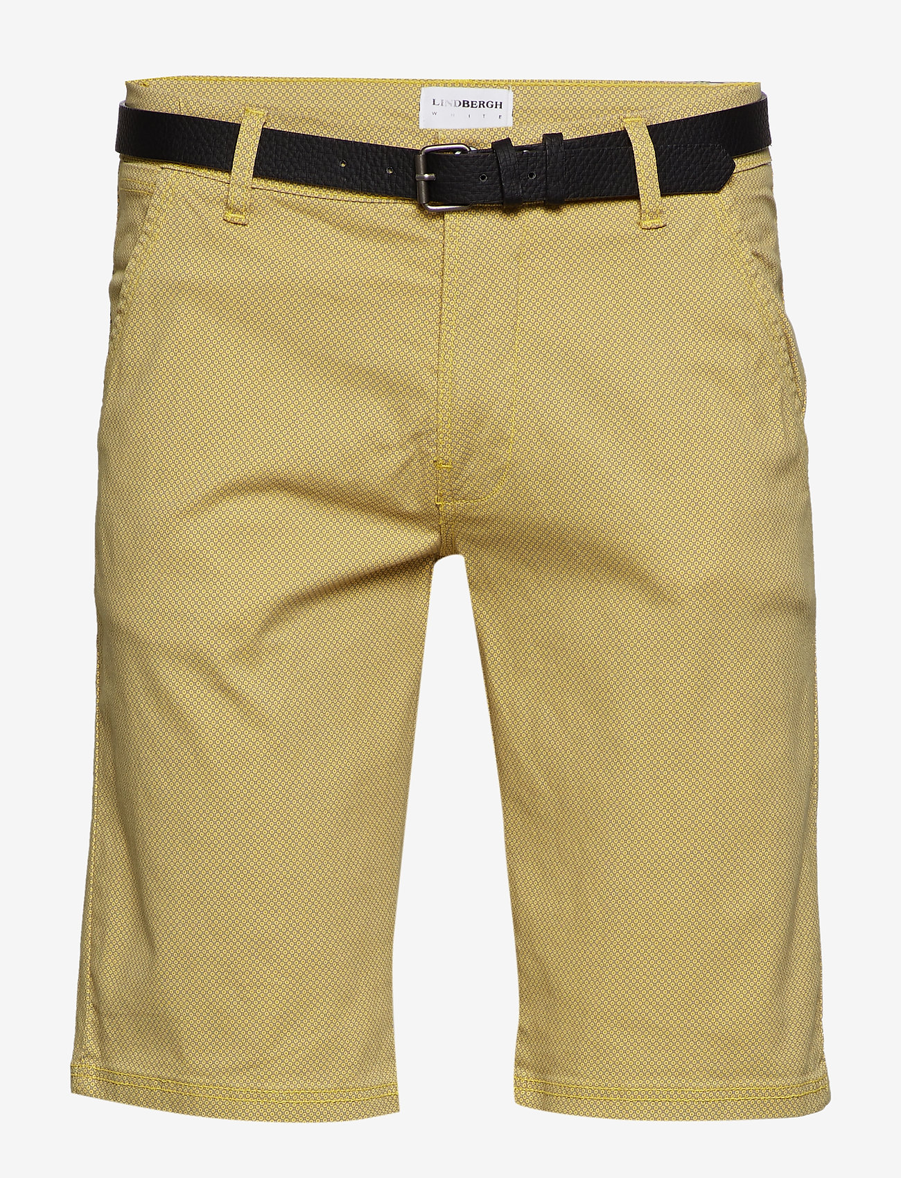 Lindbergh - AOP chino shorts w. belt - yellow - 0