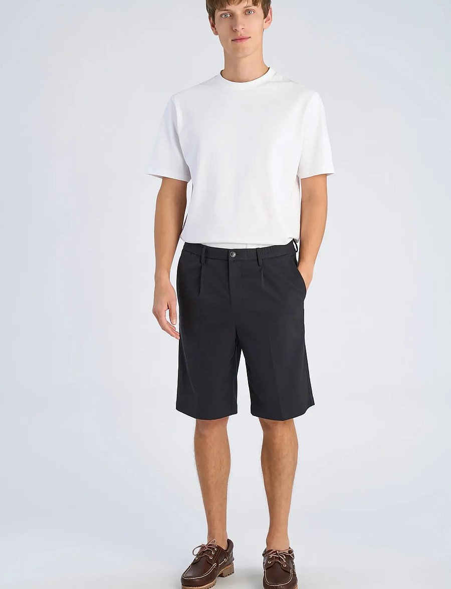 Lindbergh - Stretch twill elasticated shorts - chinos shorts - dk navy - 0